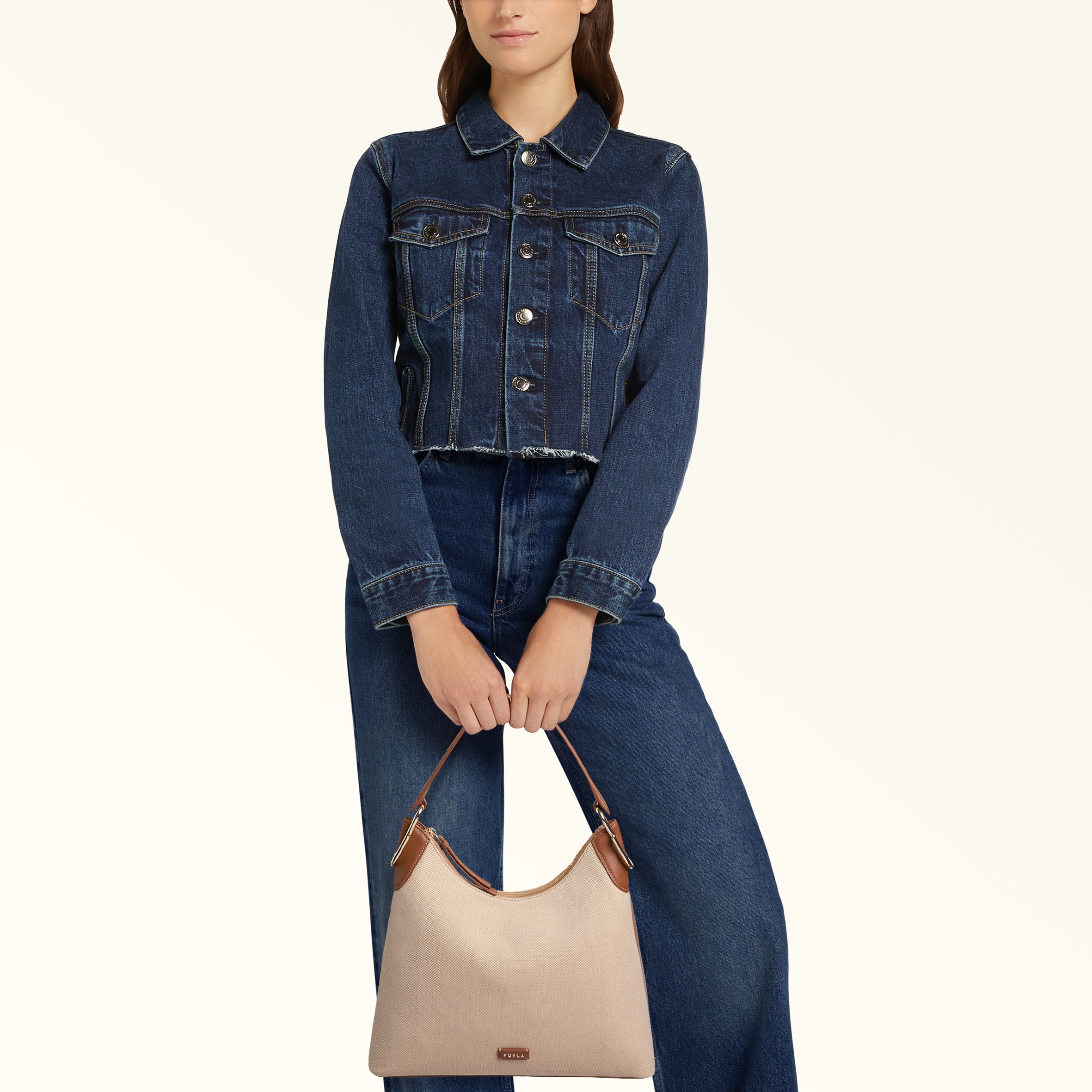 Borsa A Spalla L Naturale+Cognac H Furla Clarissa