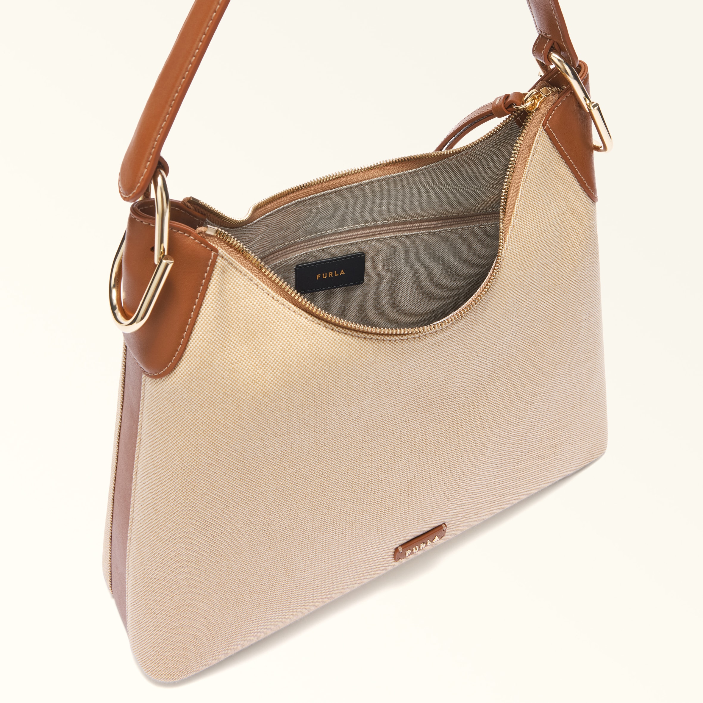 Borsa A Spalla L Naturale+Cognac H Furla Clarissa