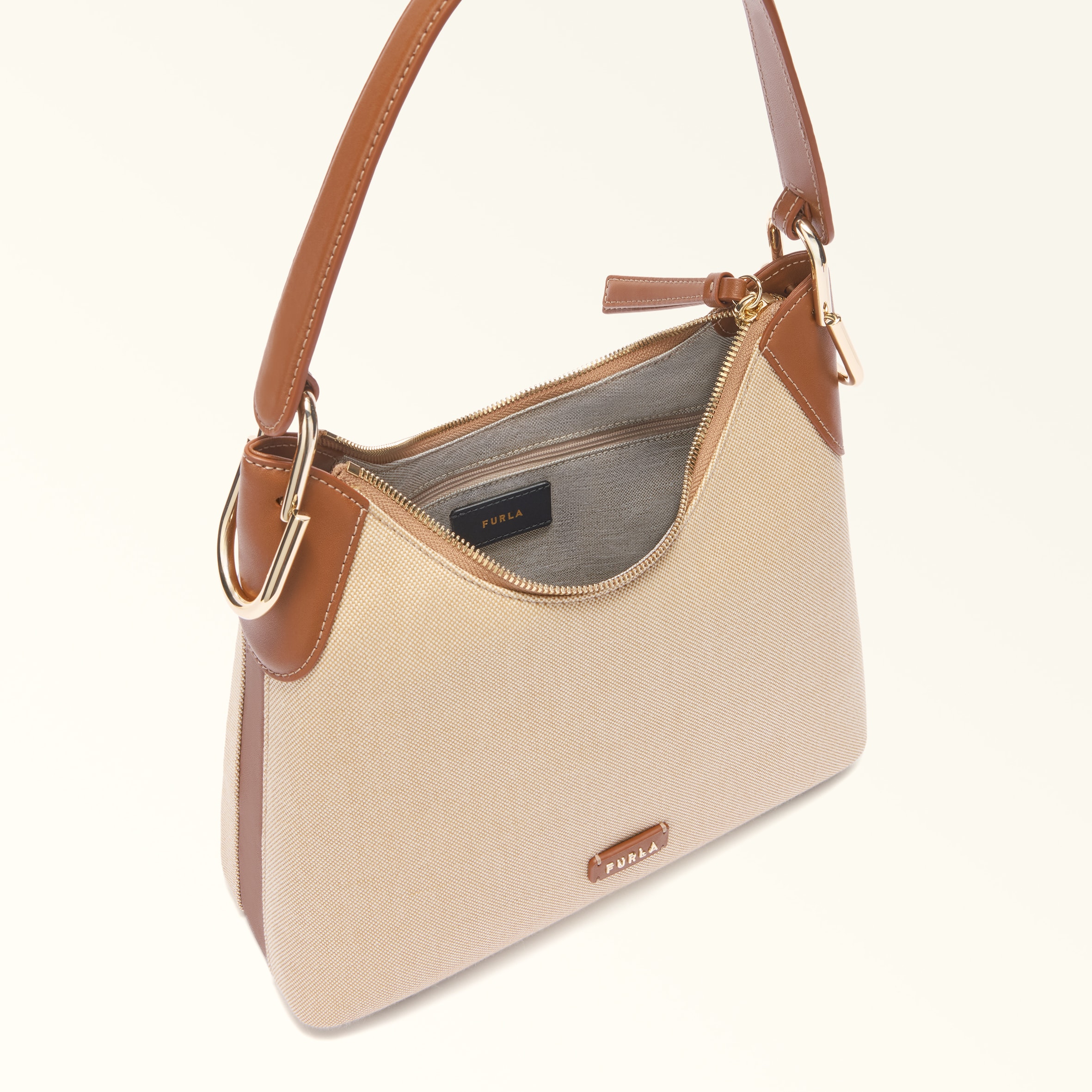 Borsa A Spalla M Naturale+Cognac H Furla Clarissa