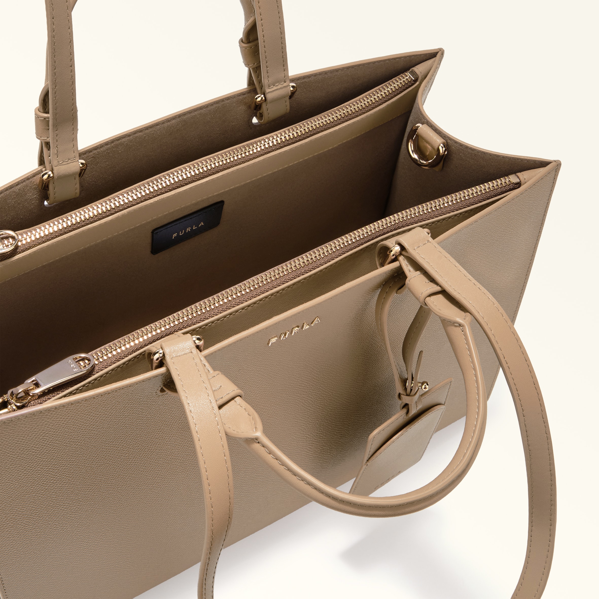 Borsa Shopping L Taupe Furla Deva