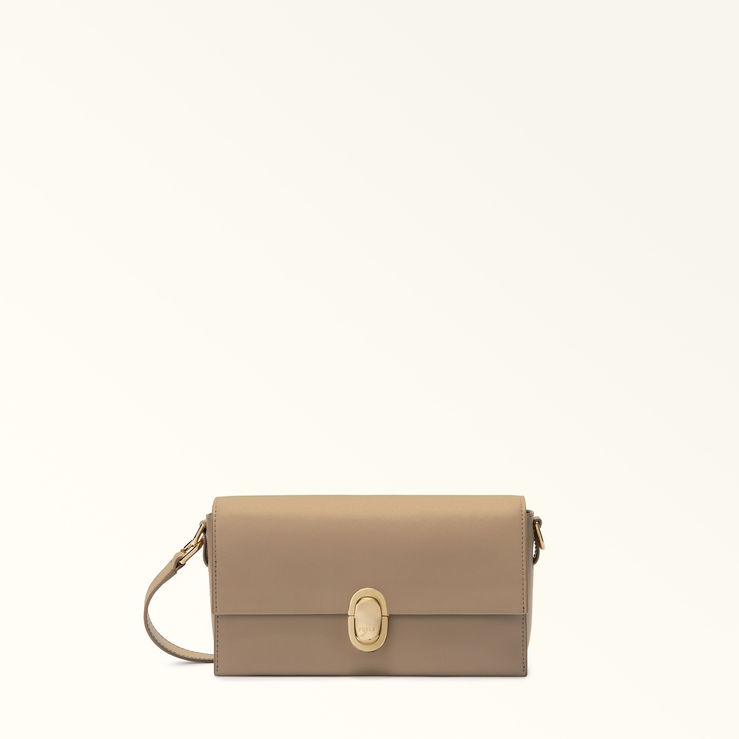 Furla Brown Eclisse Crossbody S Taupe Sidney Calf Leather Woman