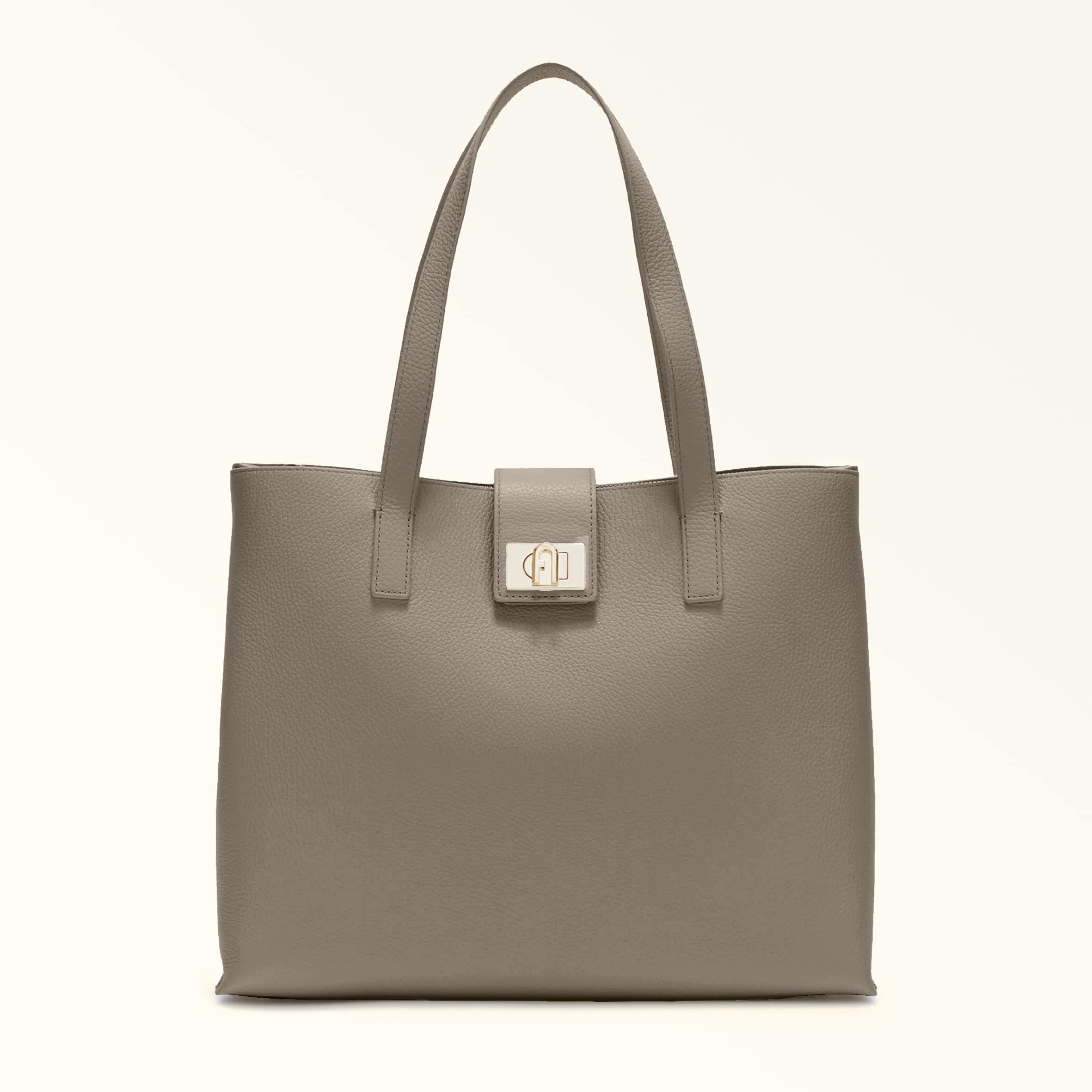 FURLA グレー ストライプ ハンドバッグ FURLA フルラ バッグ ハンドバッグ WB01628 BX0306 スタッコ