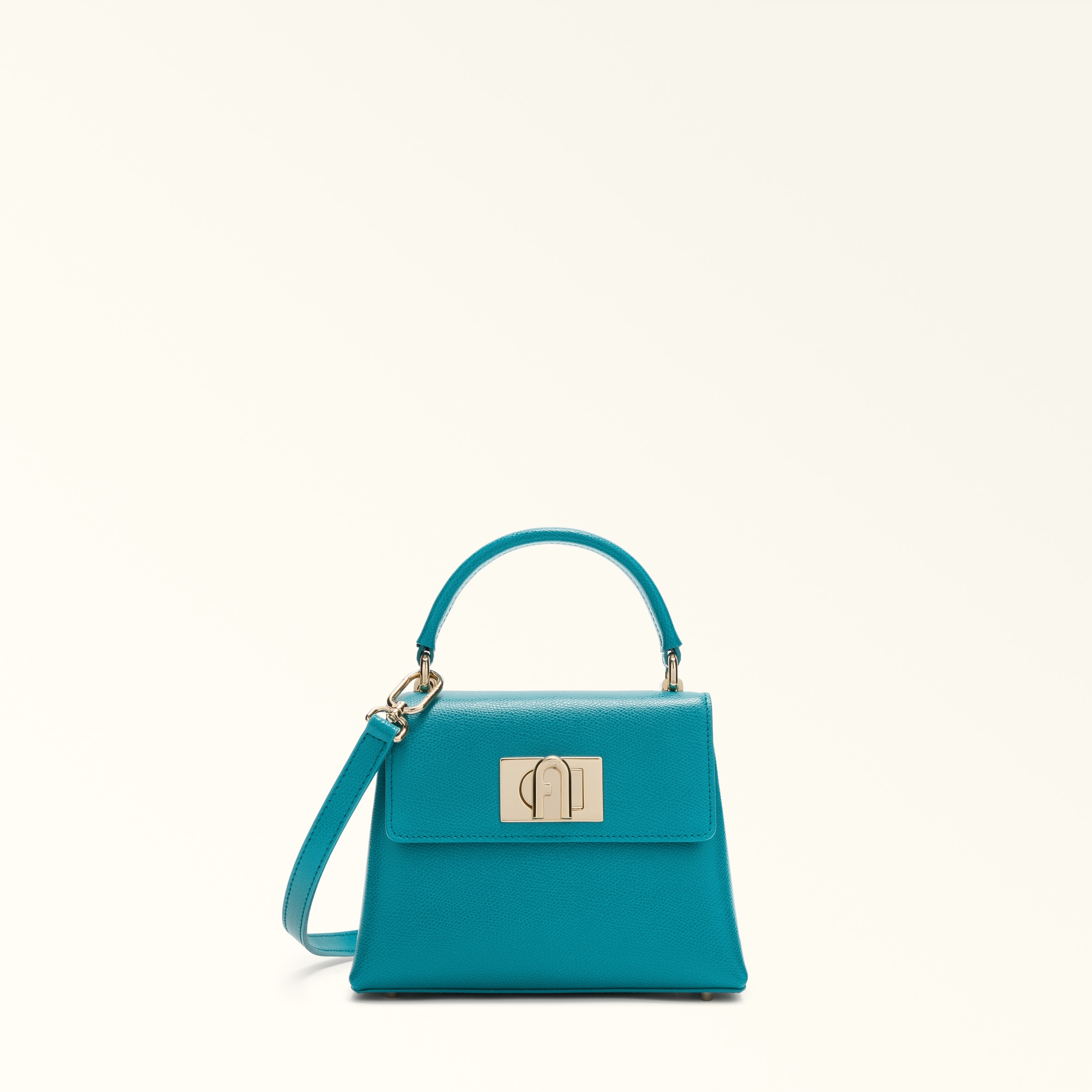 Furla Donna Blu 1927 Borsa A Mano Mini Amatore E Pelle Stampata