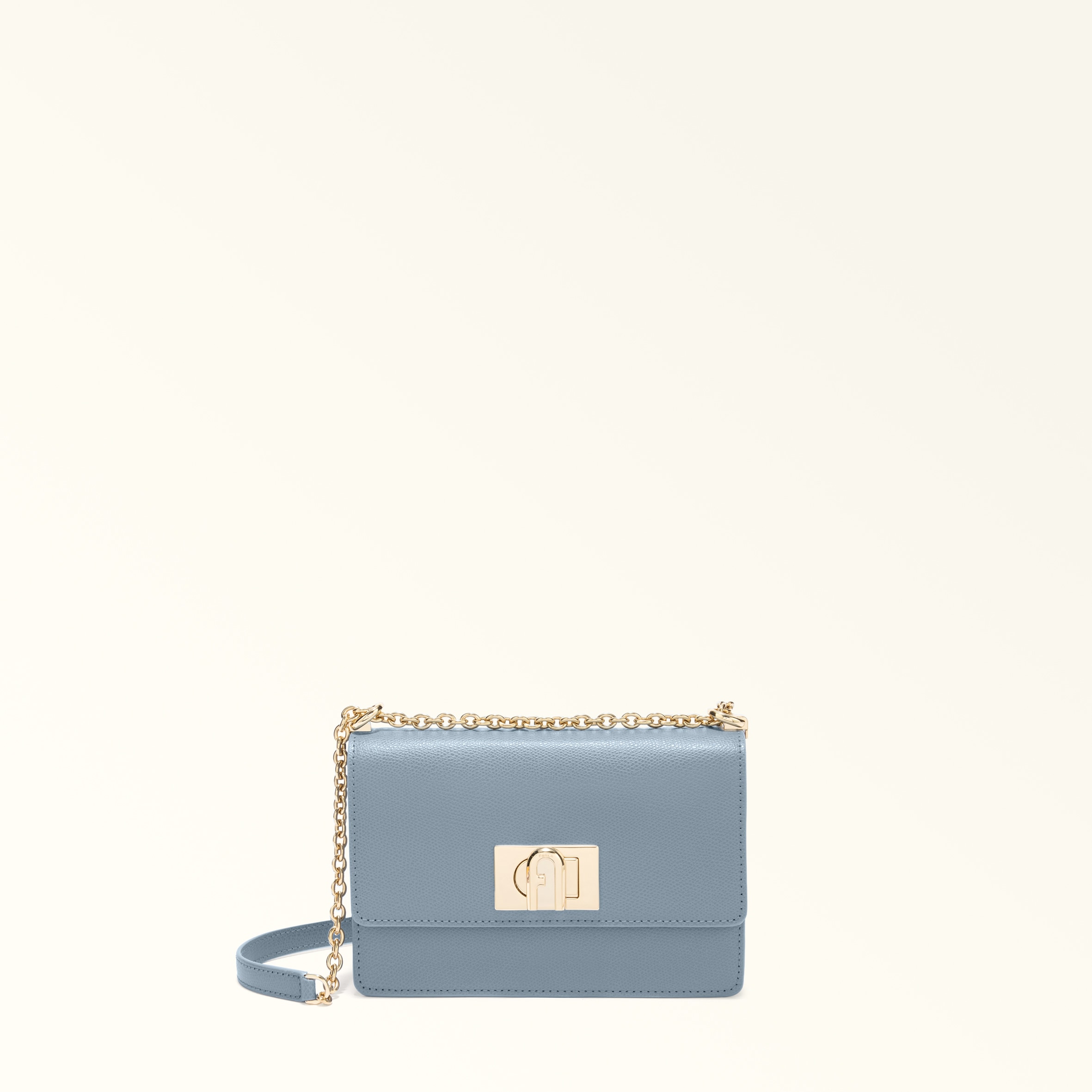 Furla 1927 Borsa A Tracolla Mini Celestial Blu Pelle Stampata Donna In Blue