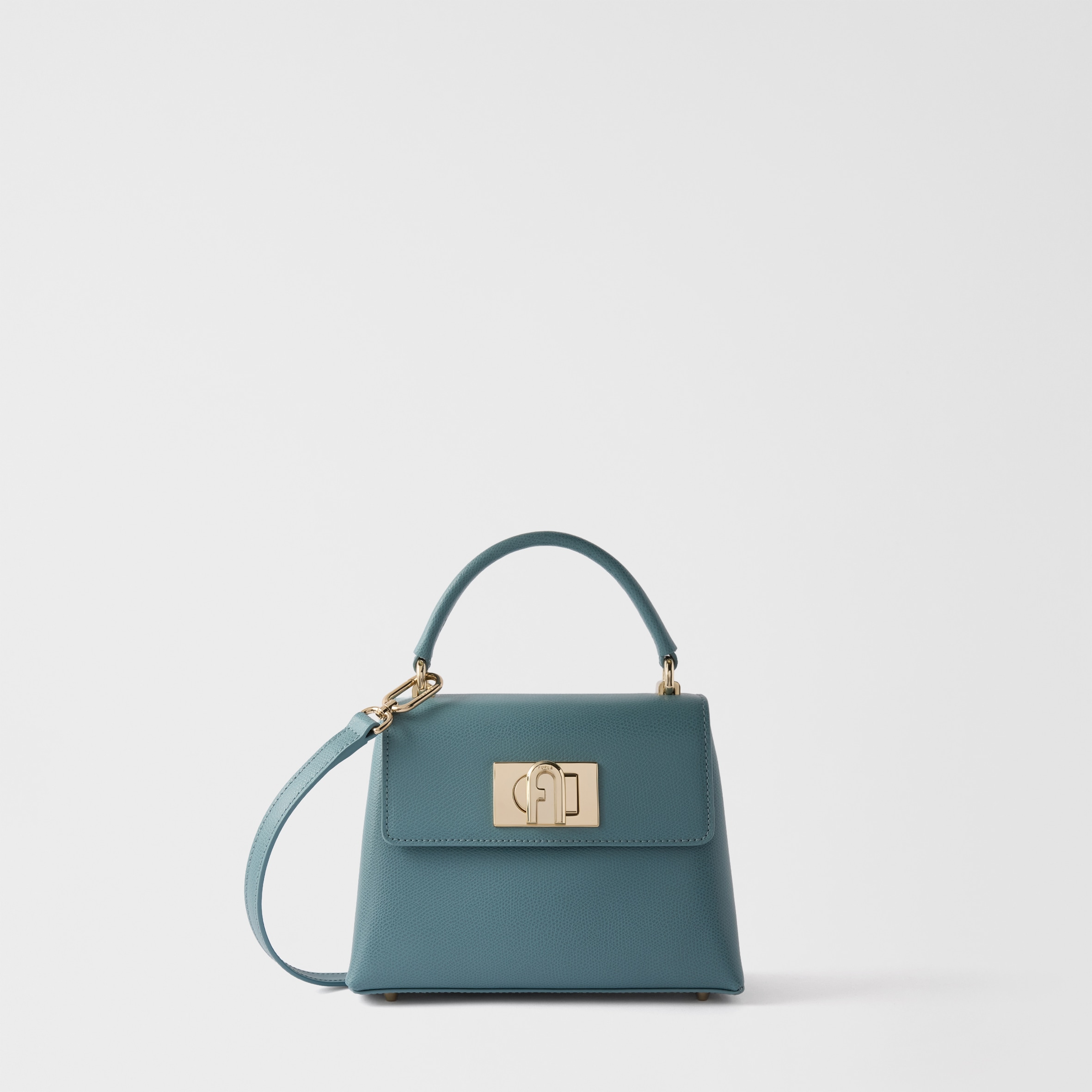 Furla Donna Blu 1927 Borsa A Mano Mini Cloud E Pelle Stampata