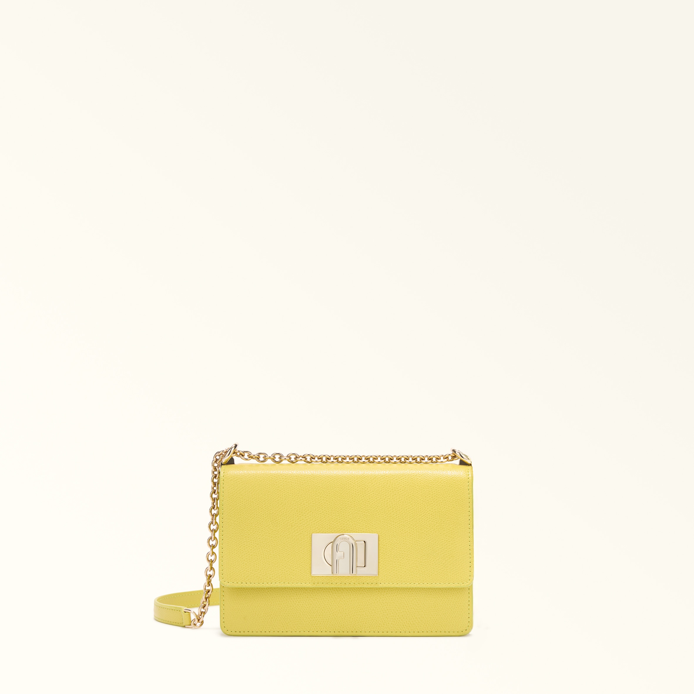 Furla 1927 Borsa A Tracolla Mini Museum Yellow Giallo Pelle Stampata Donna