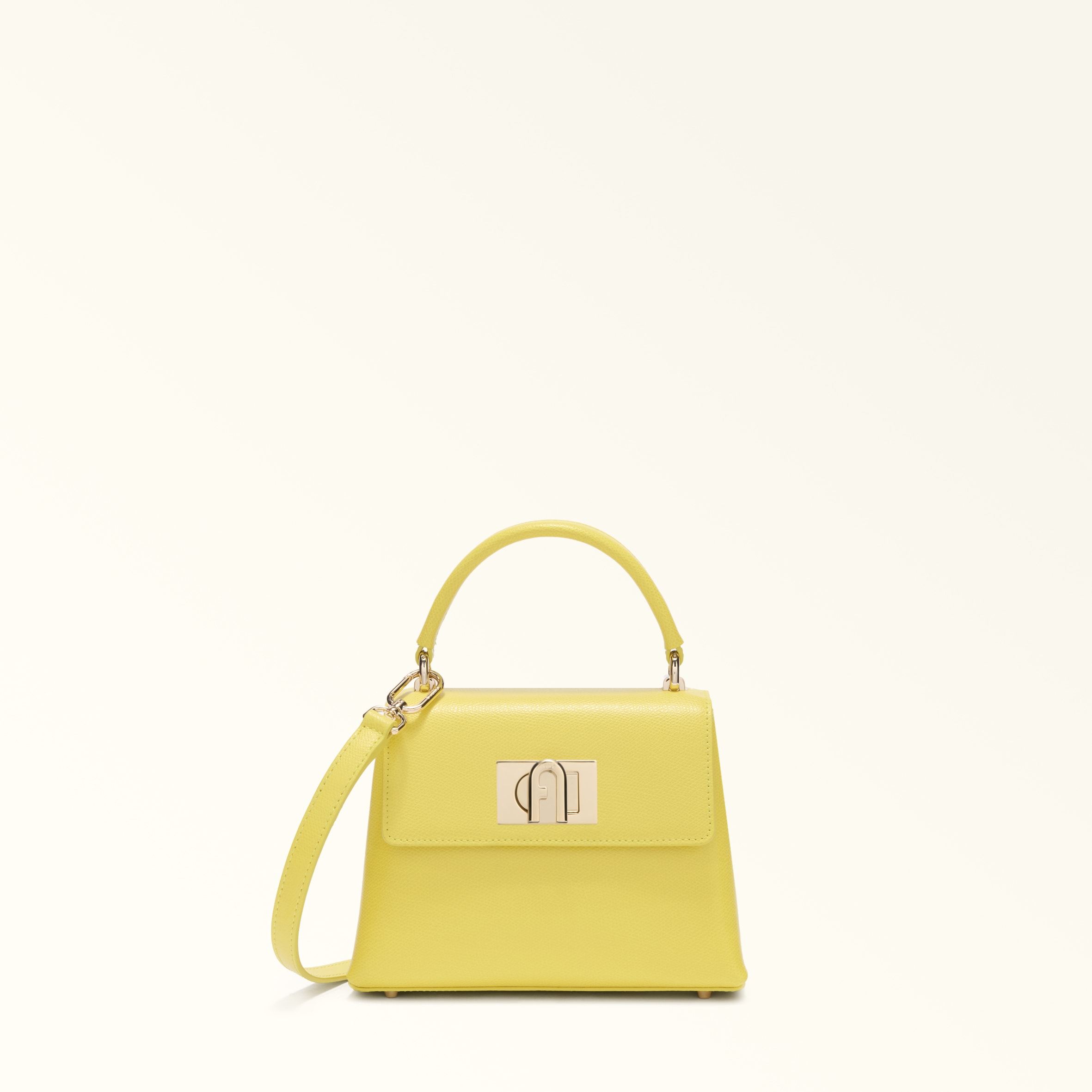 l*f様 FURLA ハンドバッグ ベージュ/ブラウン/イエロー FURLA（フルラ）の「フルラ スフェラ ミニトップハンドルバッグ