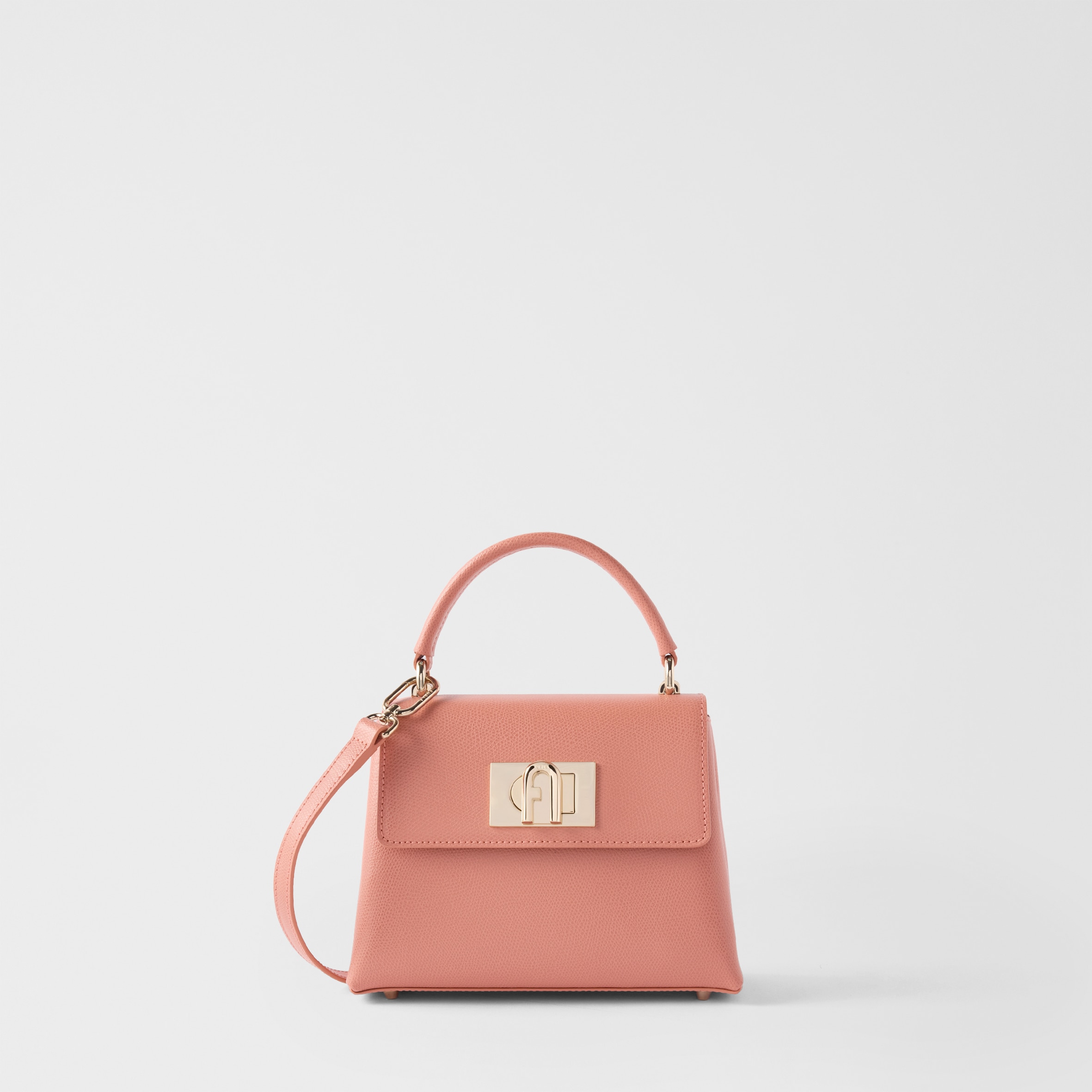 Furla Donna Rosa 1927 Borsa A Mano Mini Rosewood Pelle Stampata