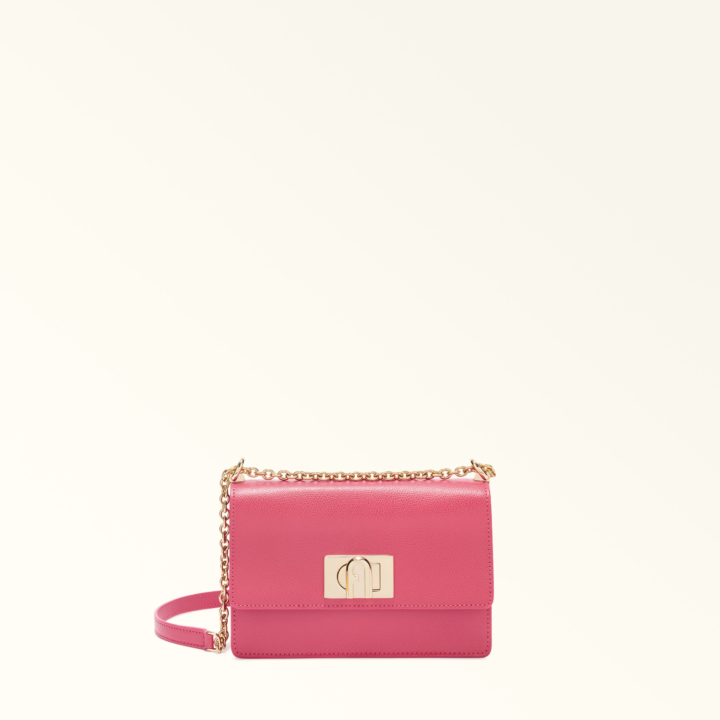 Furla 1927 Borsa A Tracolla Mini Velvet Pink Rosa Pelle Stampata Donna