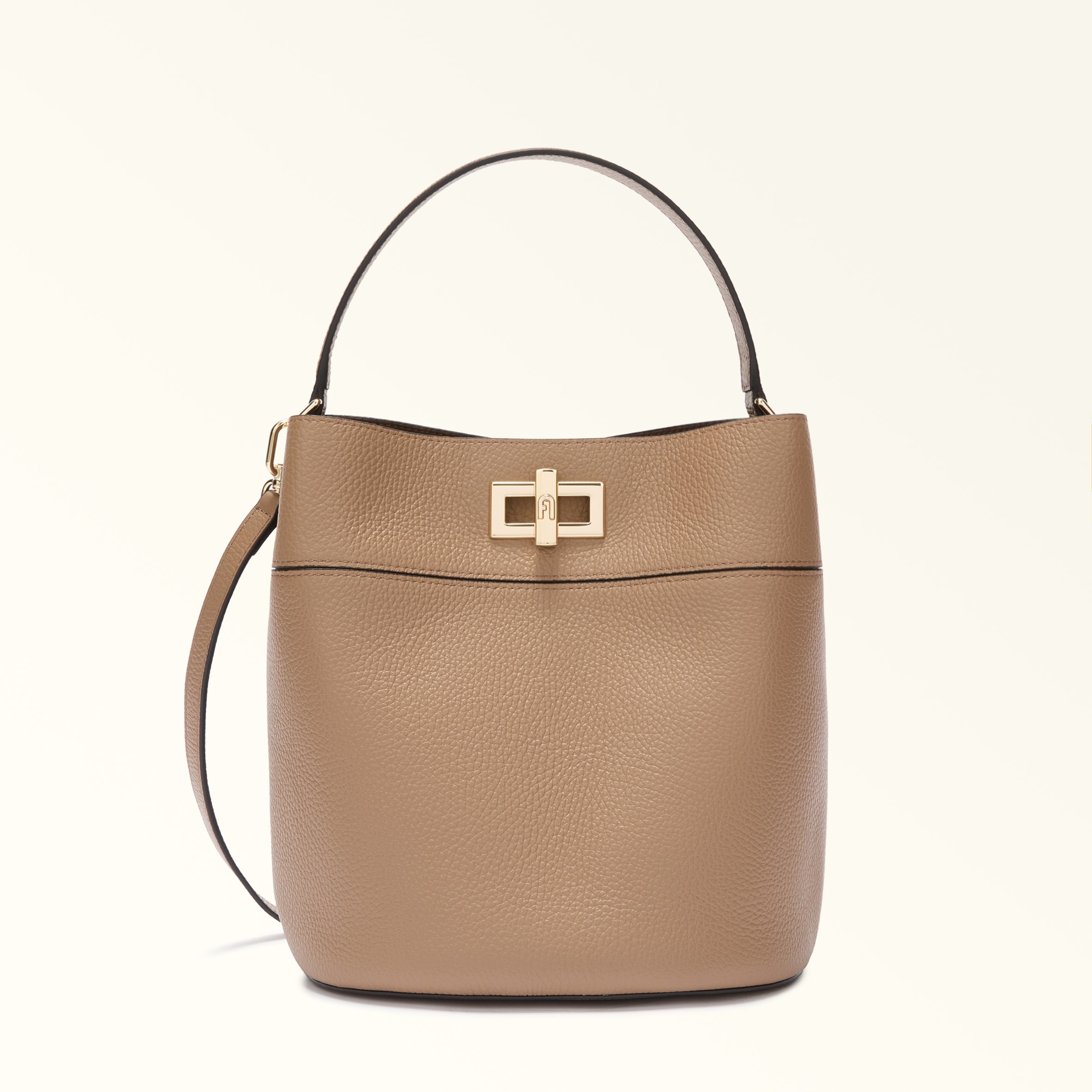 Furla Donna Marrone/Granata Amelia Borsa A Secchiello S Toffee Pelle Di Vitello