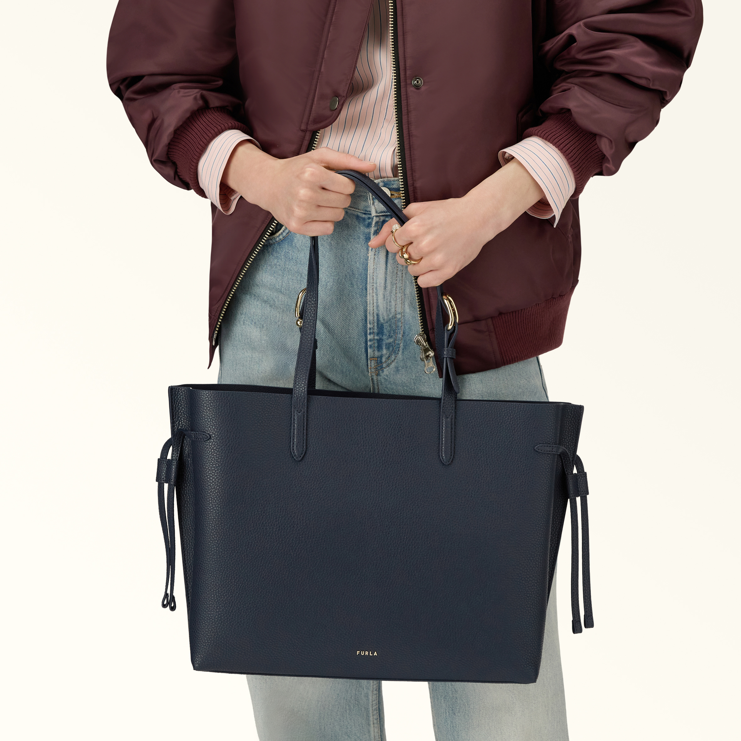 Tote L INK BLUE+INK BLUE int. Furla Ava | Furla