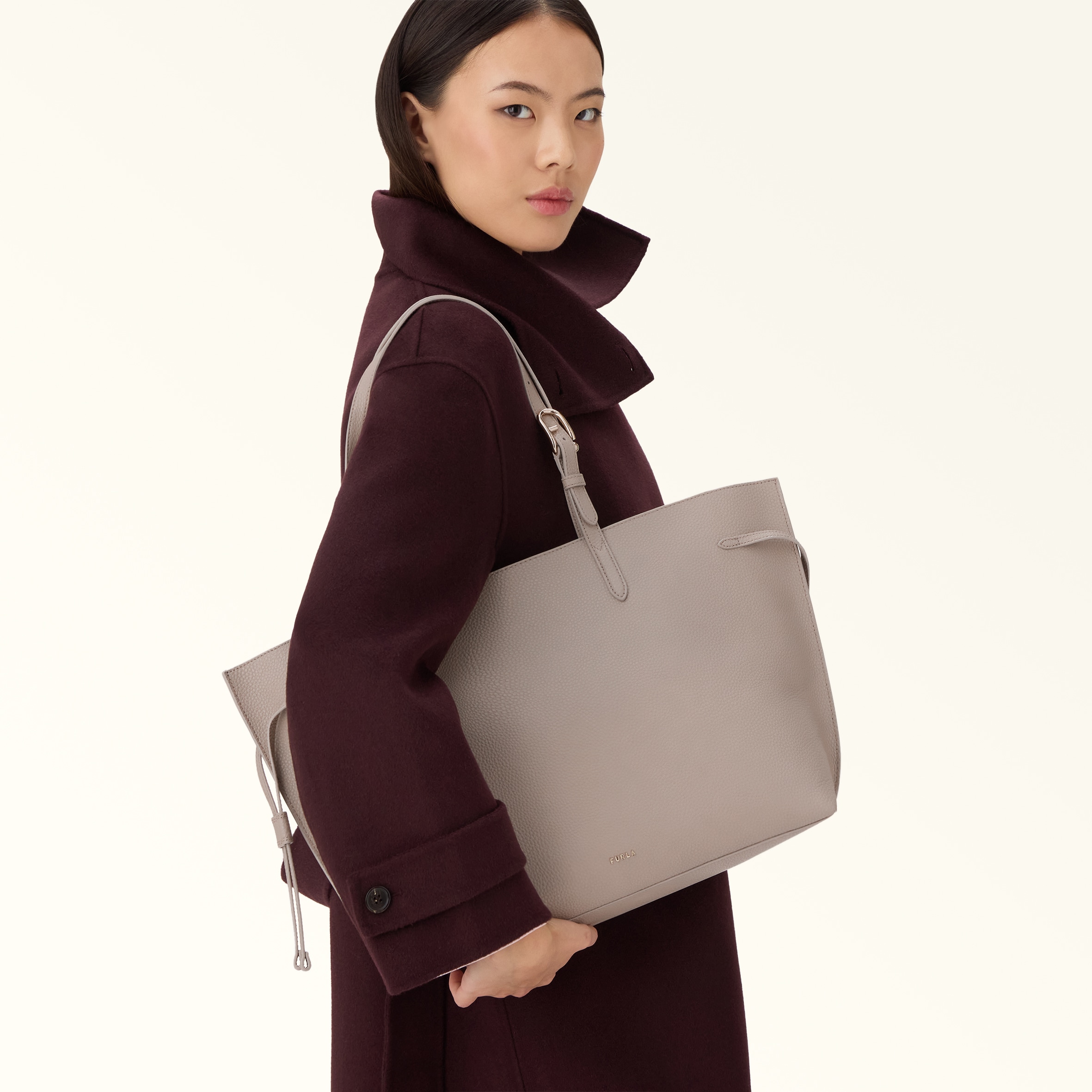 トートバッグ L LINEN+URBAN GRAY int. Furla Ava | Furla JP