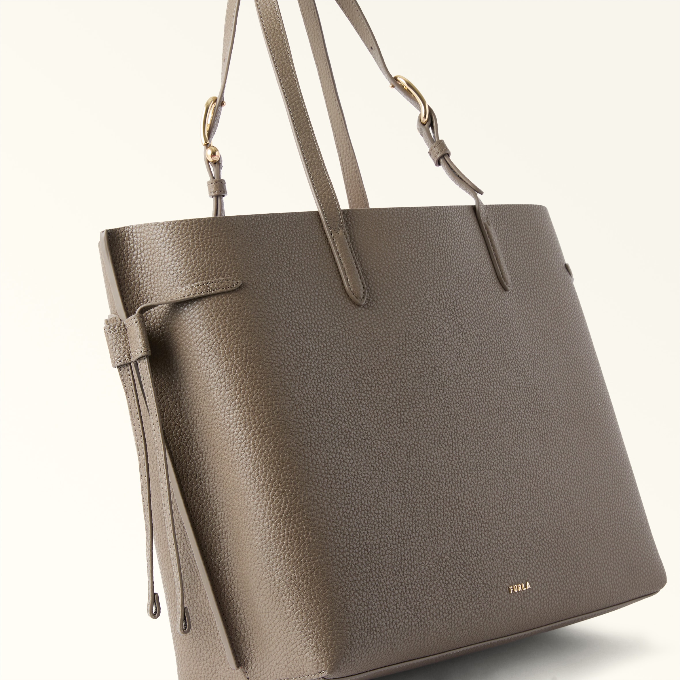 Tote L Muddy Gray+Rosewood int. Furla Ava