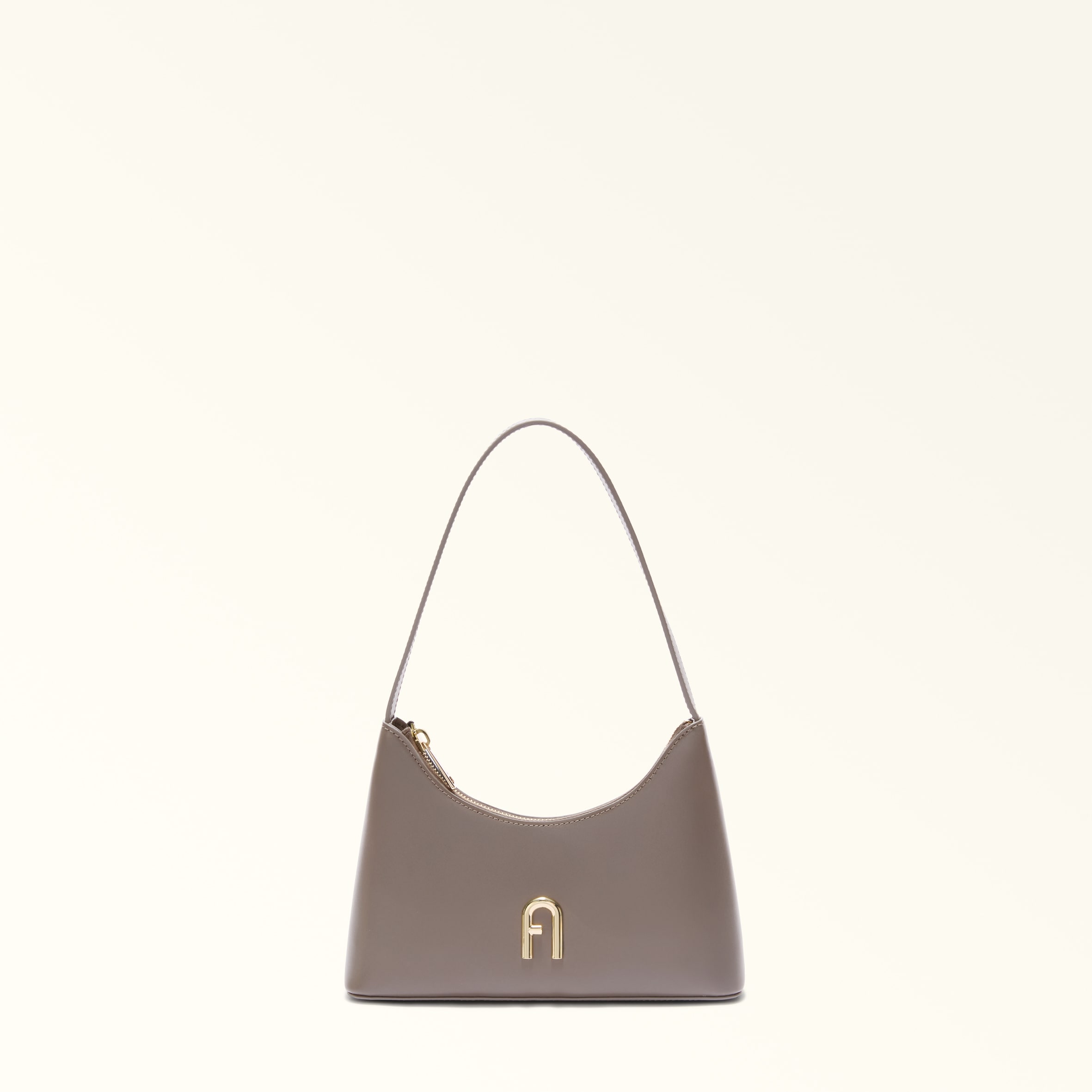 Furla Gray Diamante Shoulder Bag Mini Urban Soft Calf Leather Woman