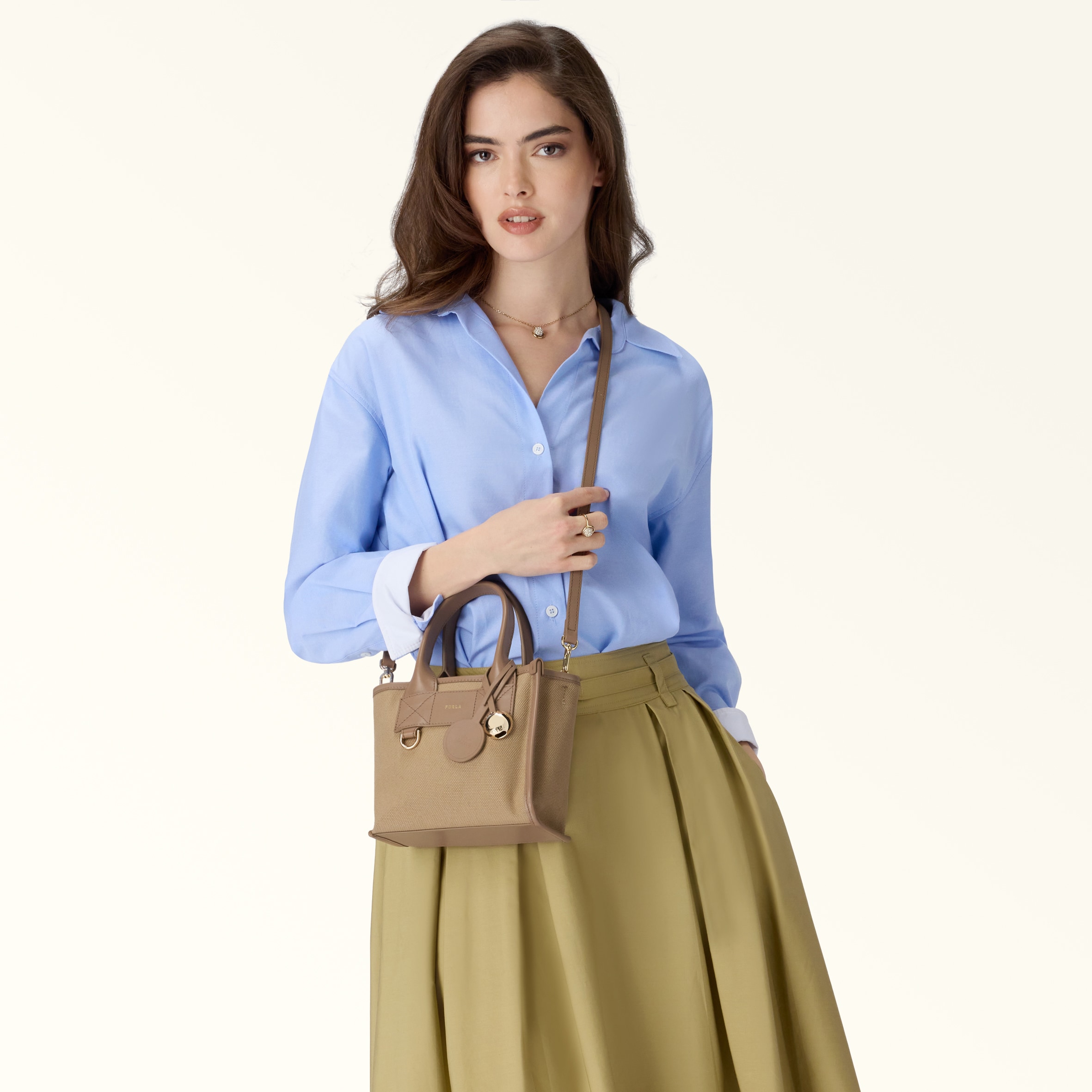 Tote MINI NATURALE+TOFFEE Furla Divide It | Furla US