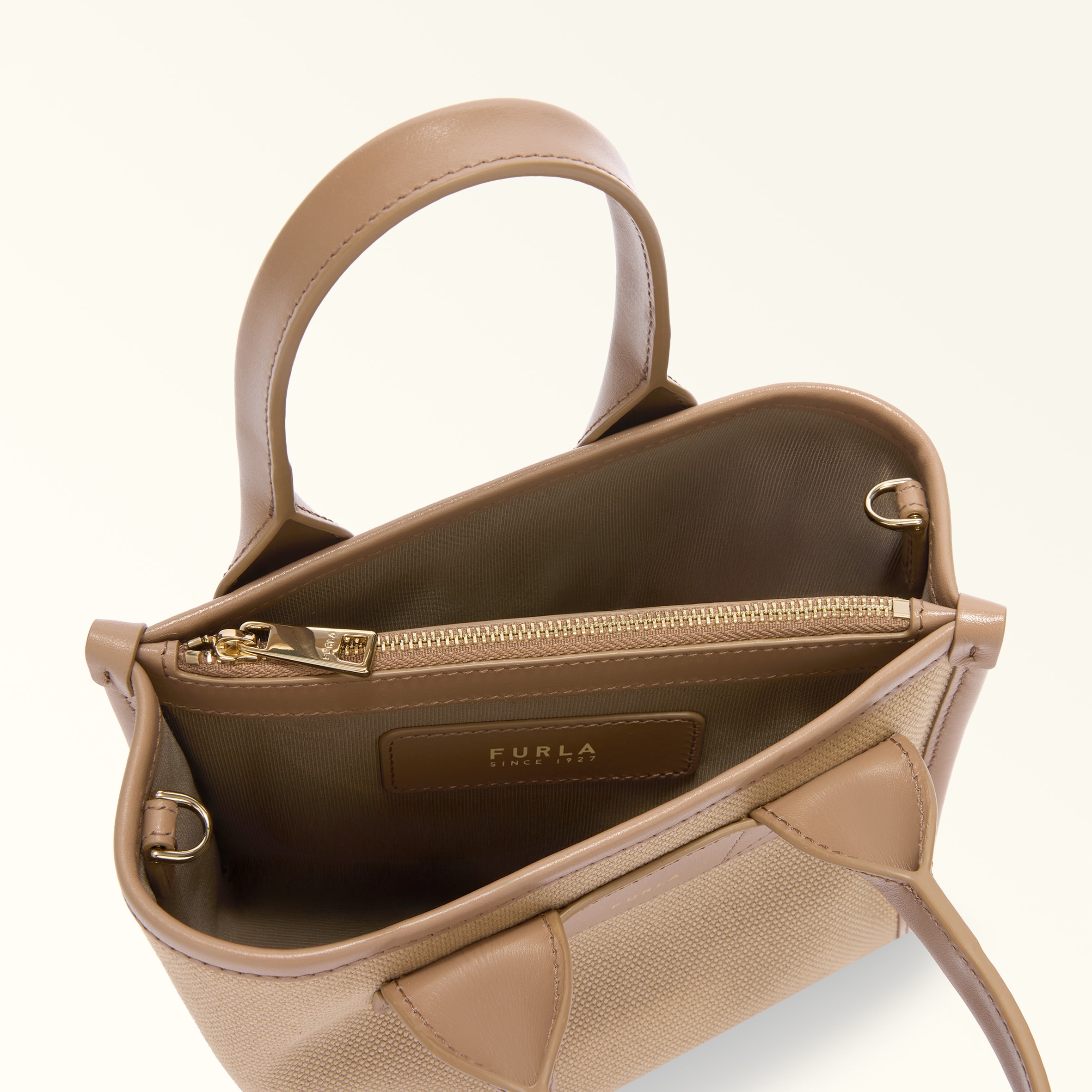 Tote MINI NATURALE+TOFFEE Furla Divide It | Furla US