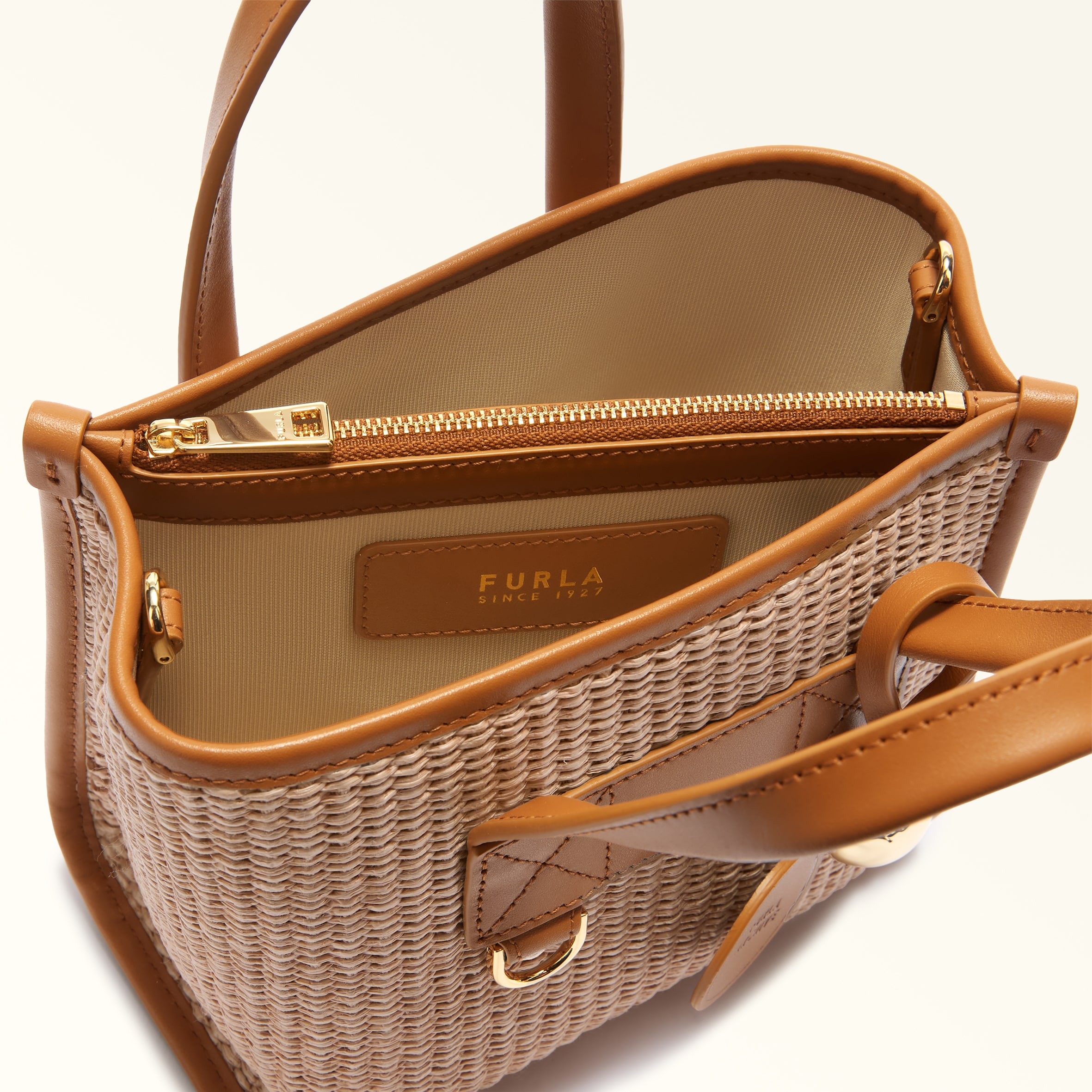 トートバッグ MINI TONI NATURALE+TABACCO Furla Divide It | Furla JP