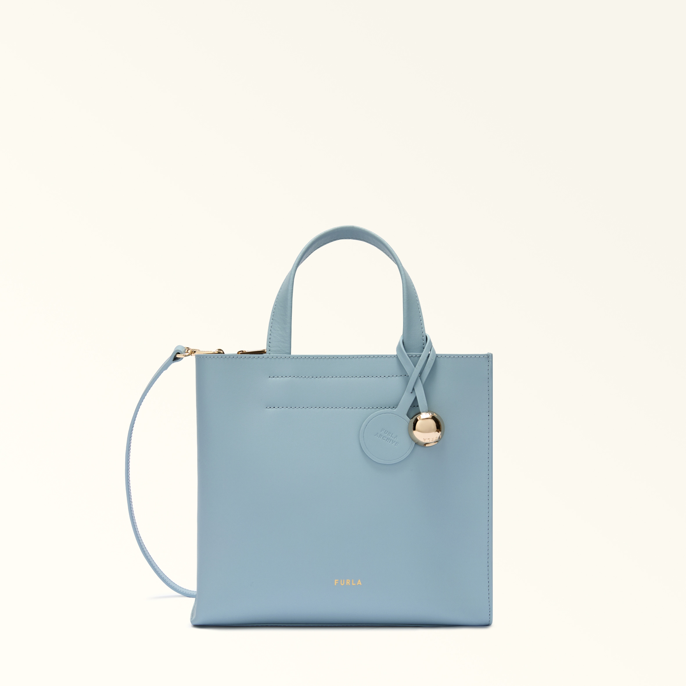 Furla Divide It Borsa Shopping S Carta Da Zucchero Blu Pelle Di Vitello Sidney Donna In Blue