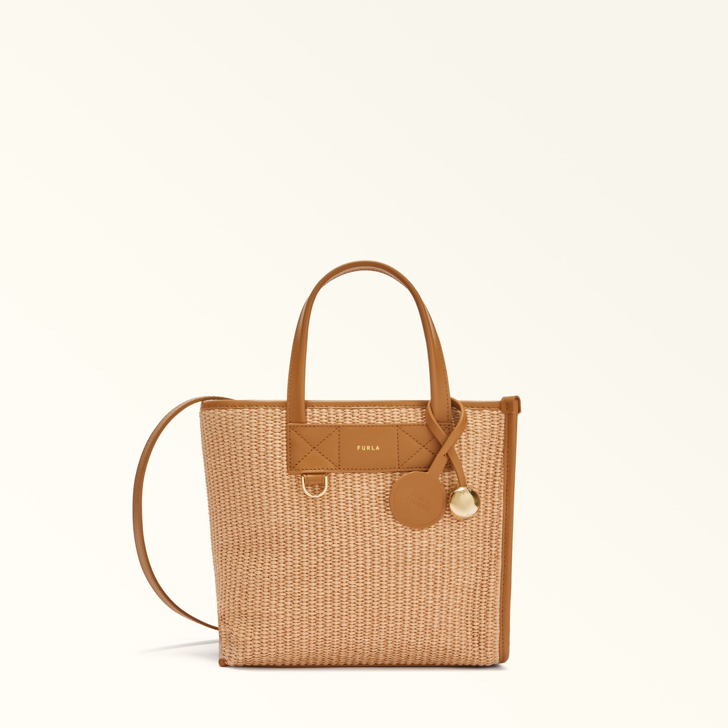 未使用級　FURLA ブラウン ビジネスバッグ　A4 トートバッグ フルラ FURLA トートバッグ ネット ブラウン レディース FURLA WB00779