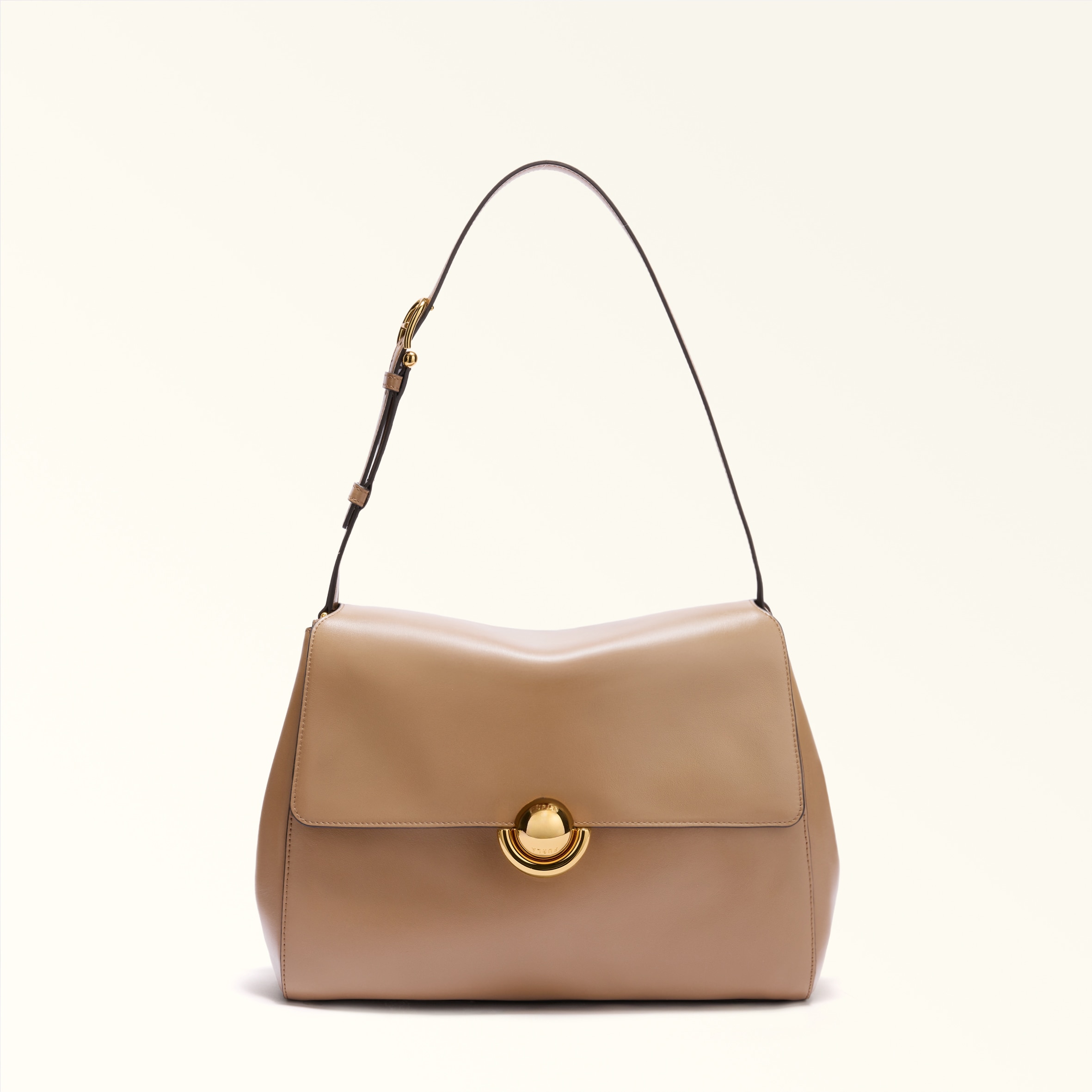 Furla Medium Domus Leather Shoulder-bag In Brown
