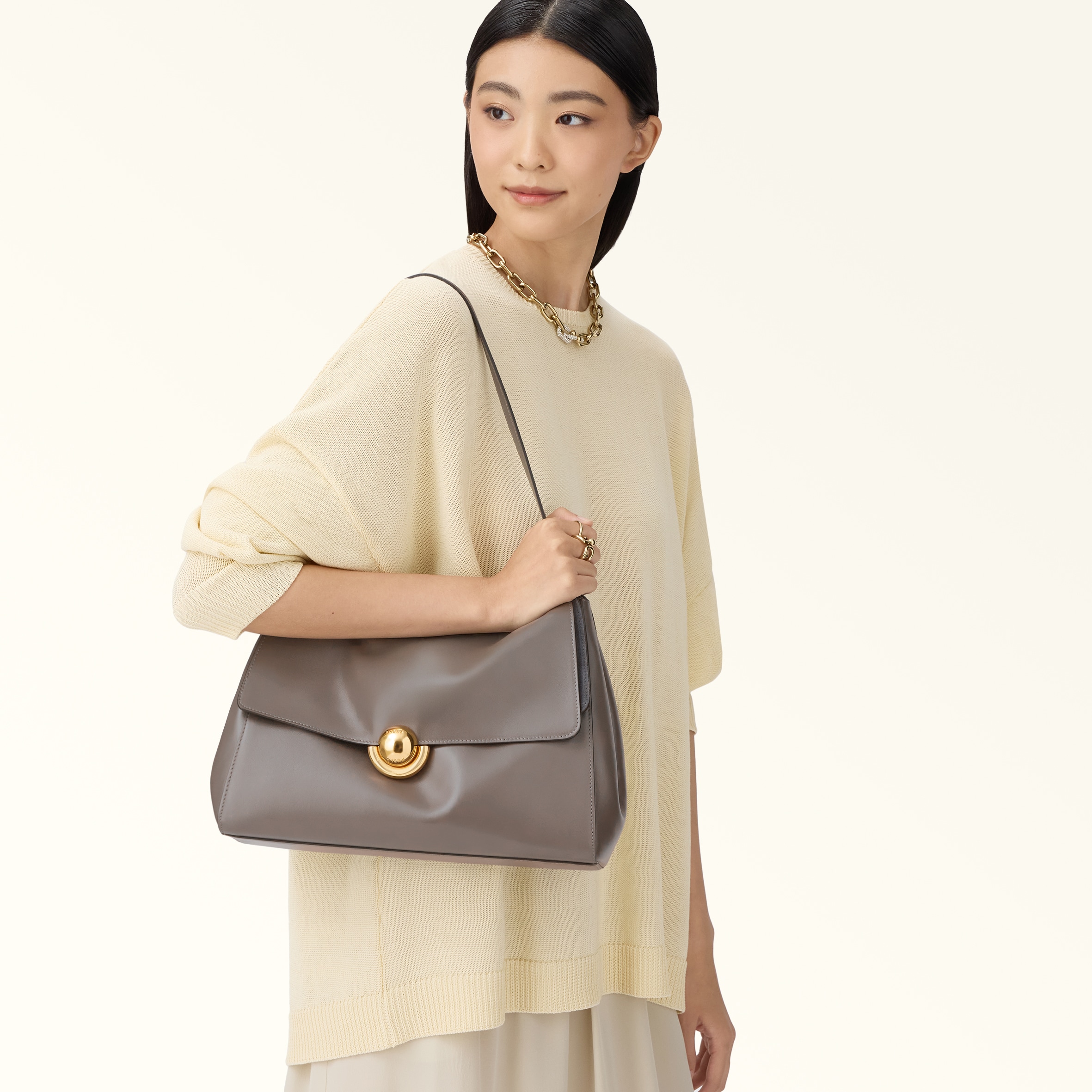 FURLA ミラノ ドーム M グレー＊未使用 FURLA - FURLA ミラノ ドーム M グレー＊未使用の通販 by だわんこ's