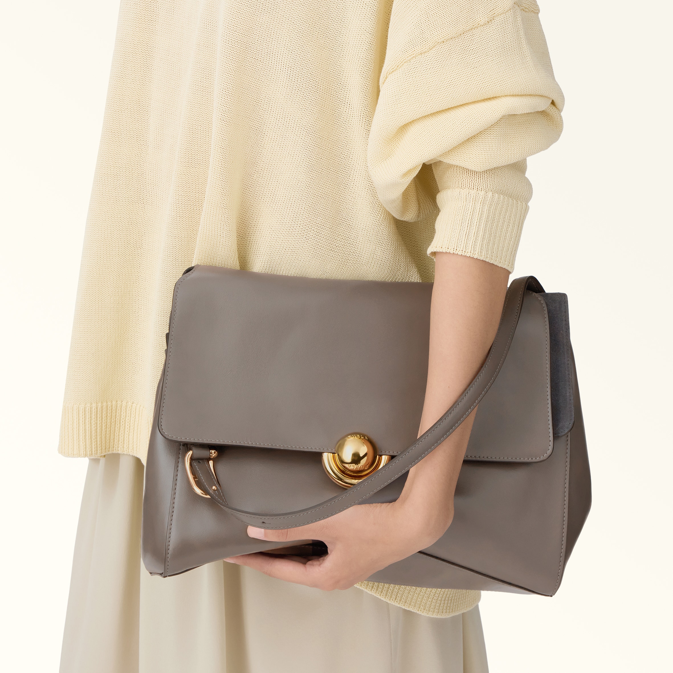 Shoulder Bag M URBAN GRAY Furla Domus | Furla US