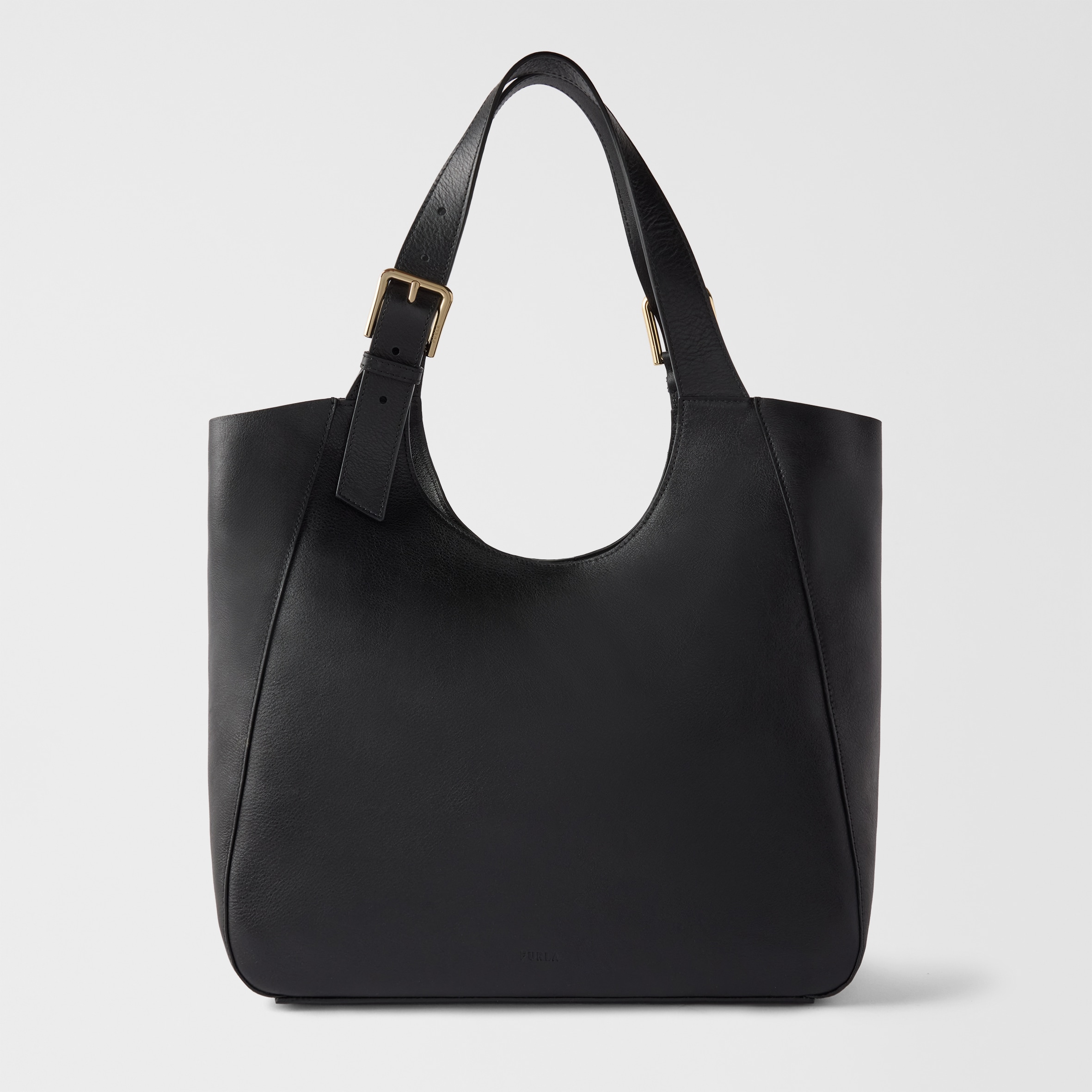 Furla Donna Nero Dora Borsa Shopping M Pelle Di Vitello Smith