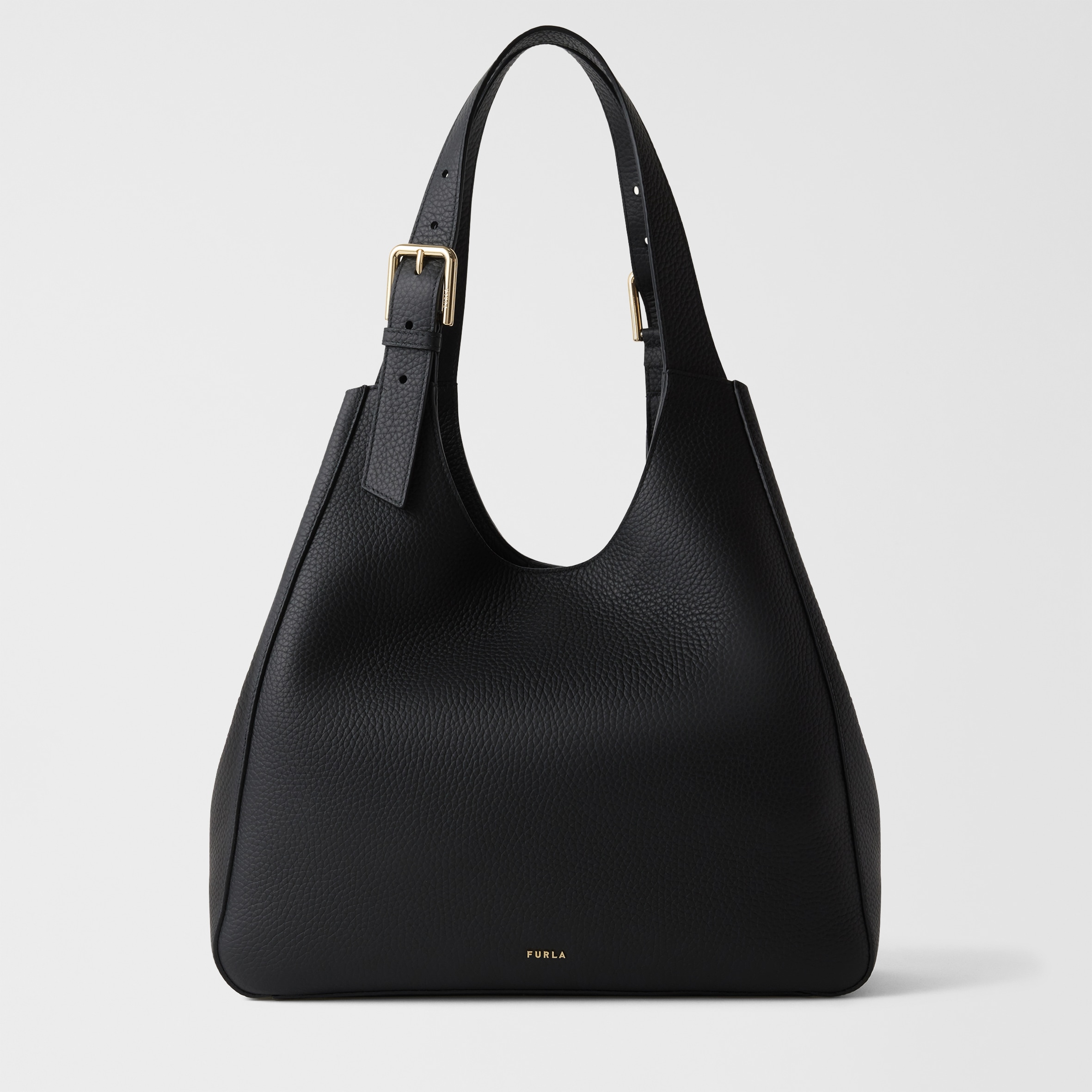 Furla Donna Nero/Granata Dora Borsa Shopping M Pelle Doppia Nisos