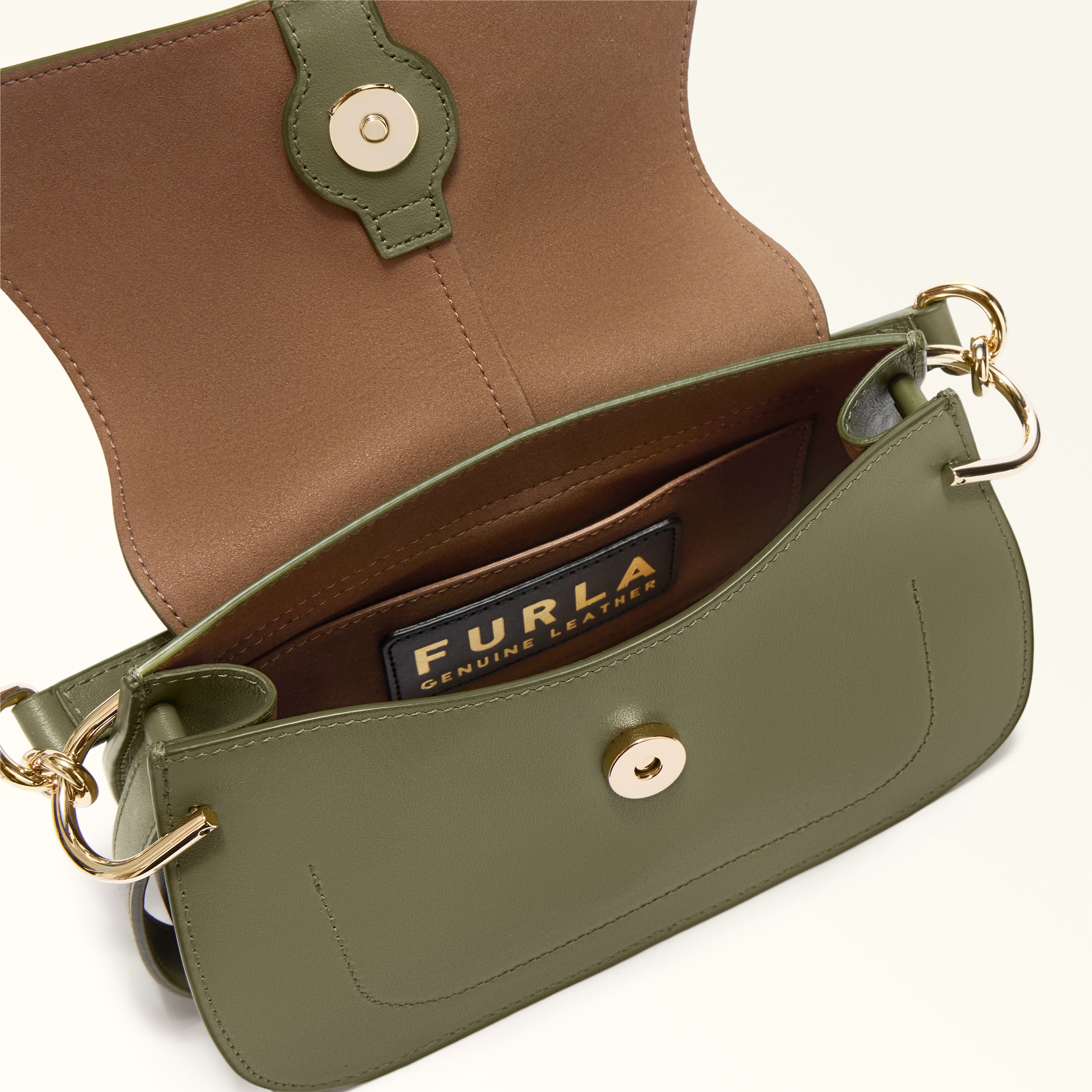 FURLA ツイード ミニハンドバッグ レザー ゴールド金具 2way グリーン Top Handle MINI AVOCADO Furla Flow | Furla US