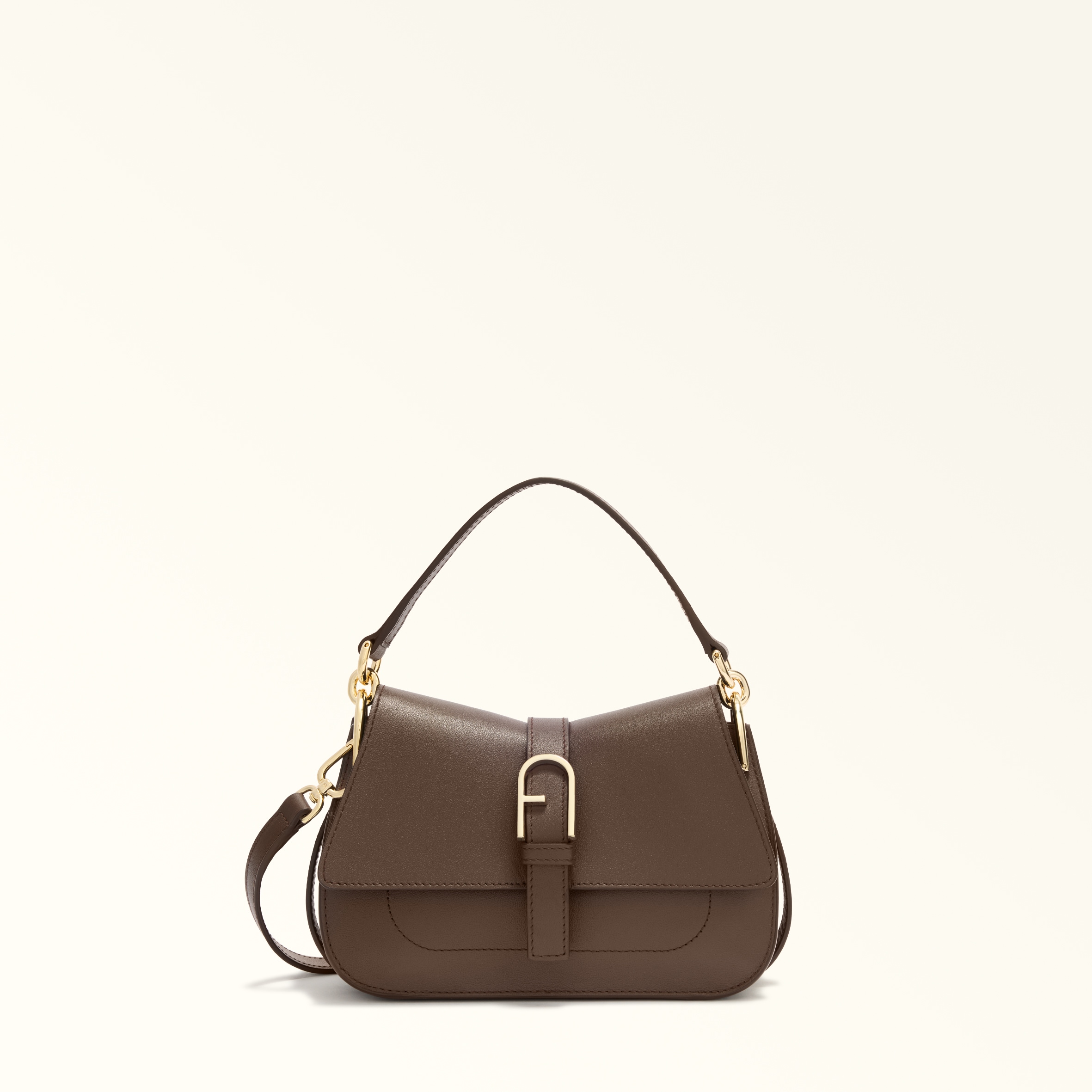 Furla Flow Borsa A Mano Mini Espresso Pelle Di Vitello Claris Lux Donna