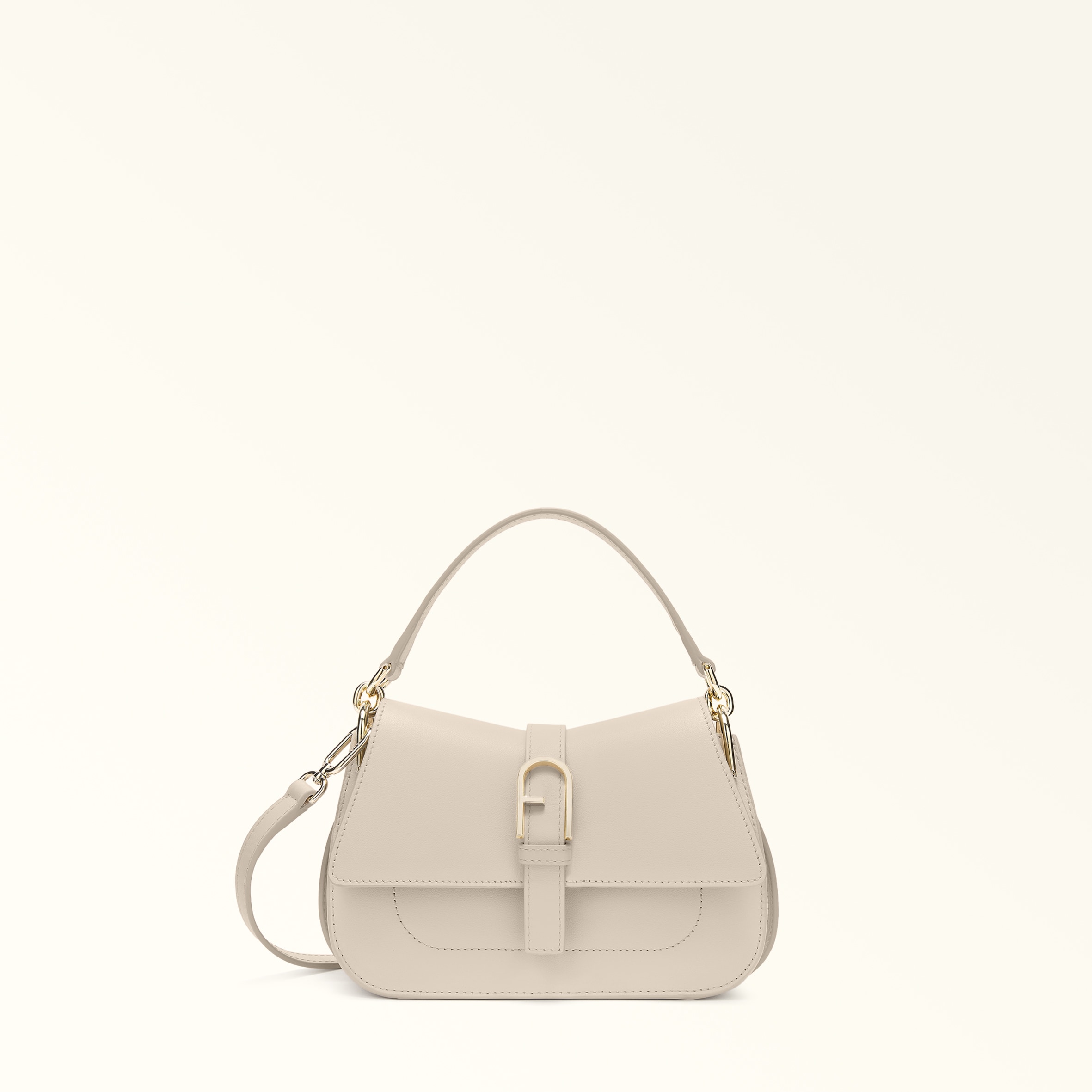 Furla Flow Top Handle Mini Sabbia Claris Lux Calf Leather Woman
