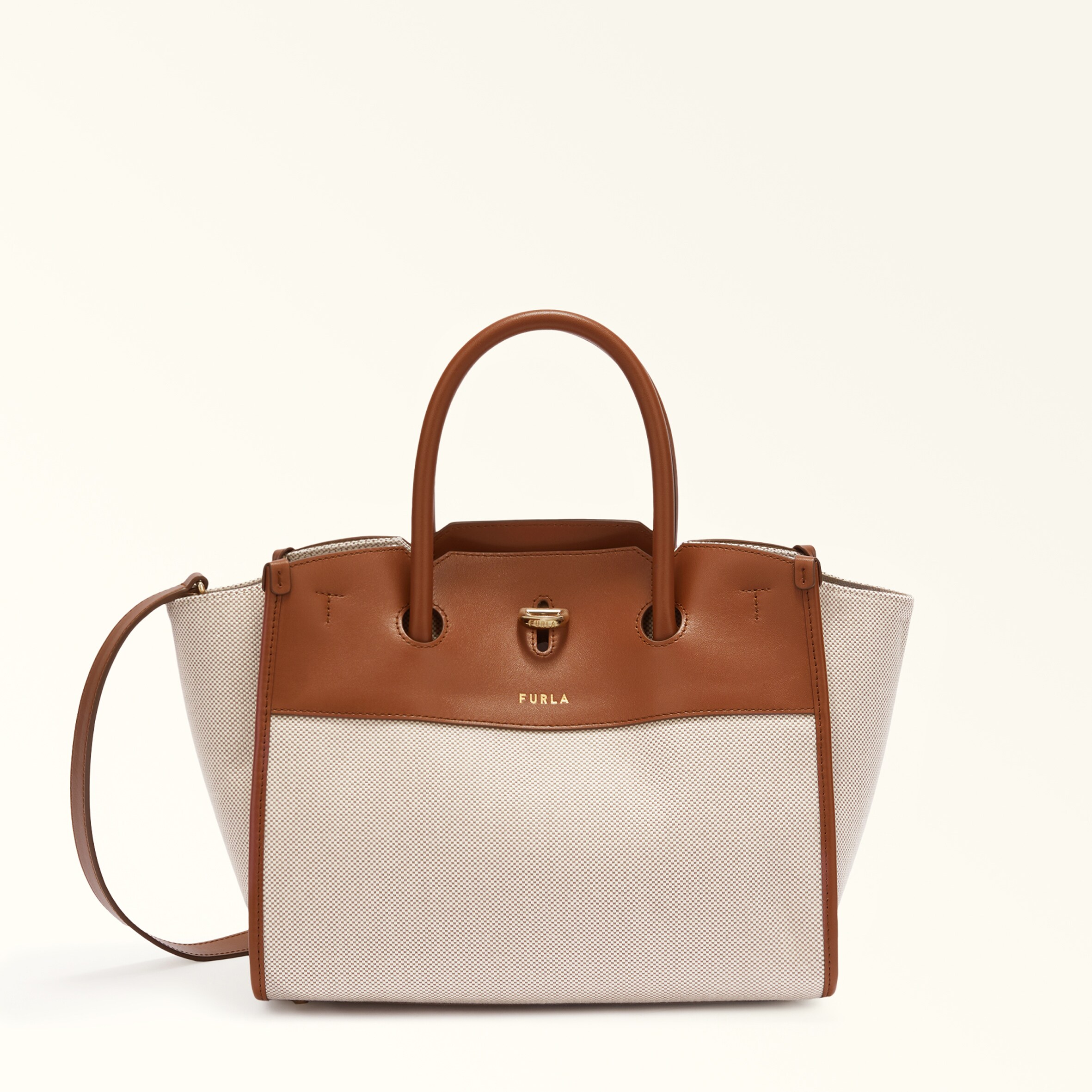 トートバッグ M NATURALE+COGNAC h Furla Genesi | Furla JP