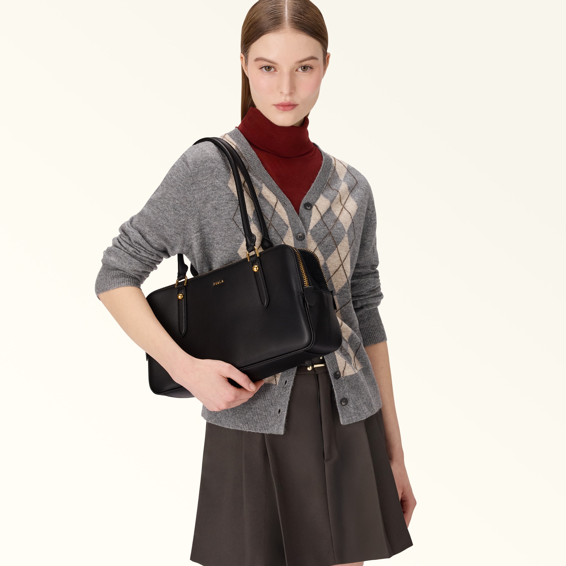 Borsa Boston M Nero Furla Giulia