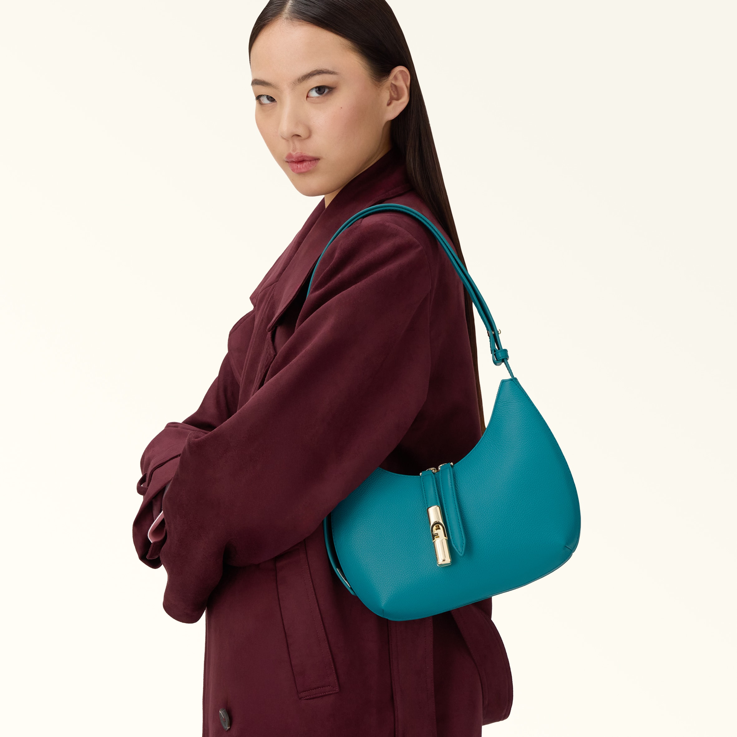 Shoulder Bag S AMATORE BLUE Furla Goccia | Furla US