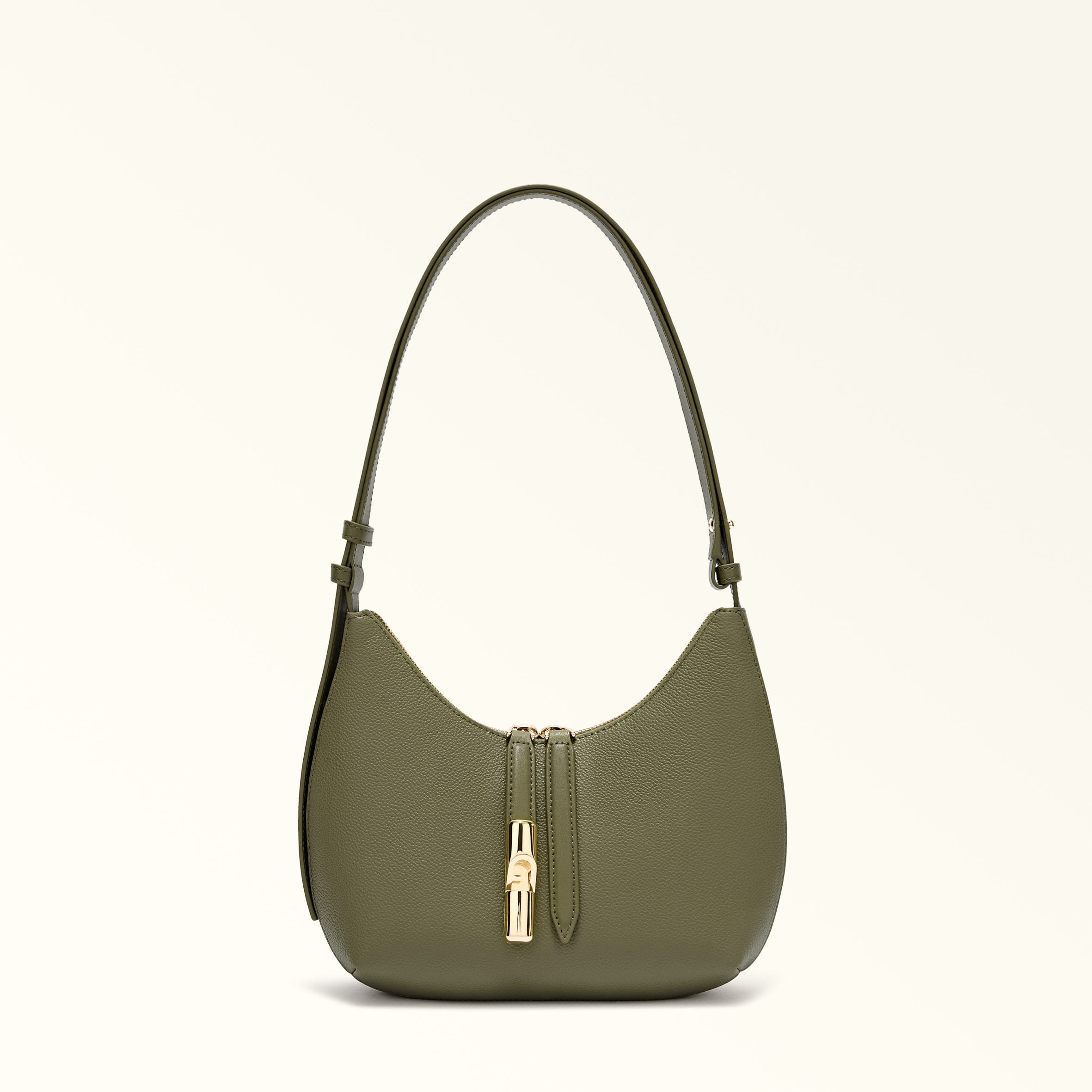 Furla Goccia Borsa A Spalla S Avocado Verde Pelle Di Vitello Notte + Pelle Di Vitello Sidney Donna In Green