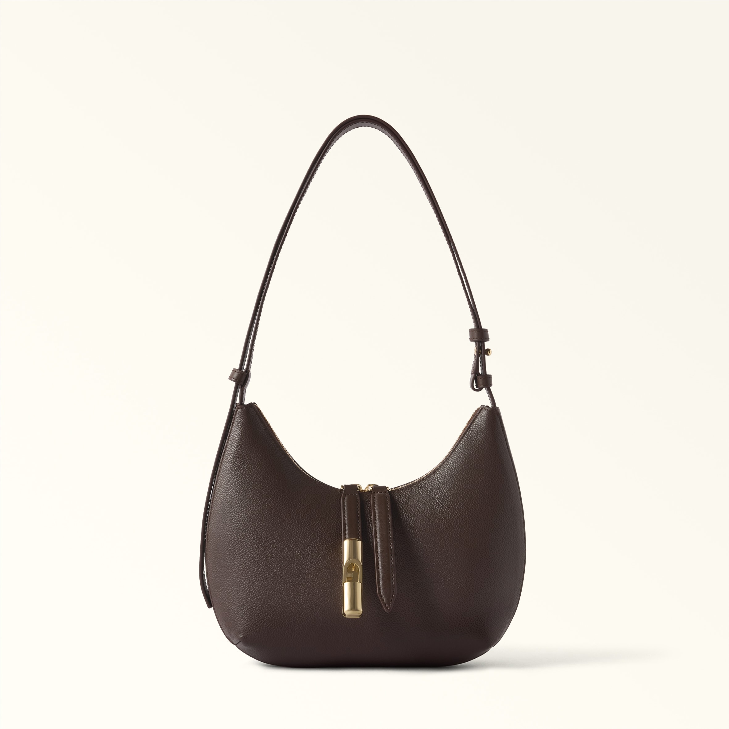 Furla Donna Marrone Goccia Borsa A Spalla Cioccolato Pelle Di Vitello Notte + Pelle Di Vitello Sidney