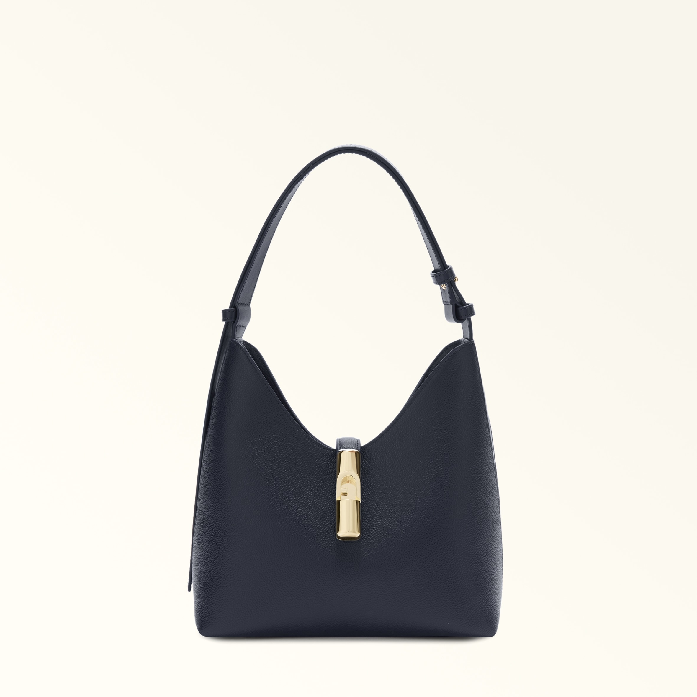 Furla Blue Goccia Shoulder Bag S Ink Night Calf Leather Woman