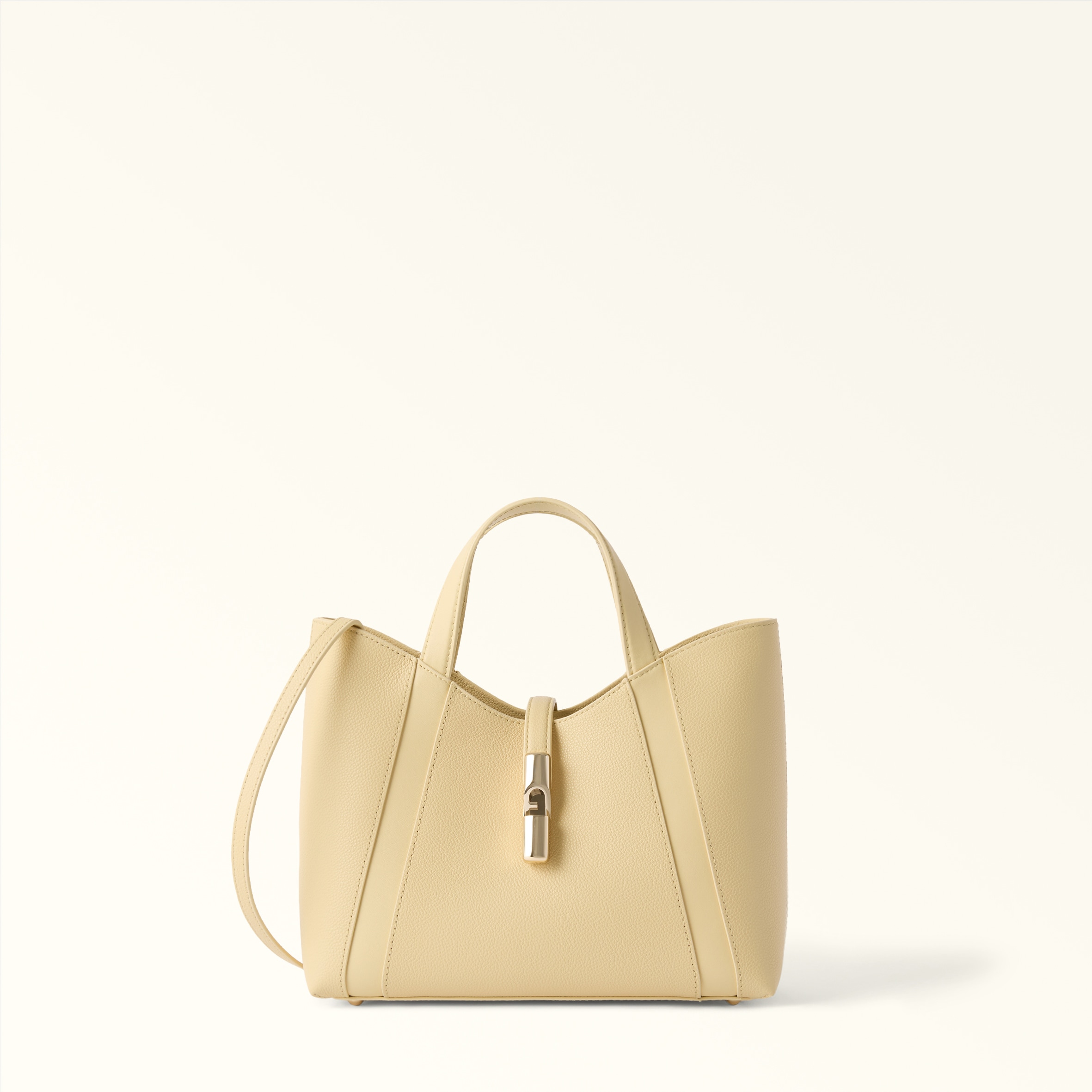 Furla Goccia Borsa Shopping S Morning Giallo Pelle Di Vitello Notte + Pelle Di Vitello Sidney Donna In Neutral