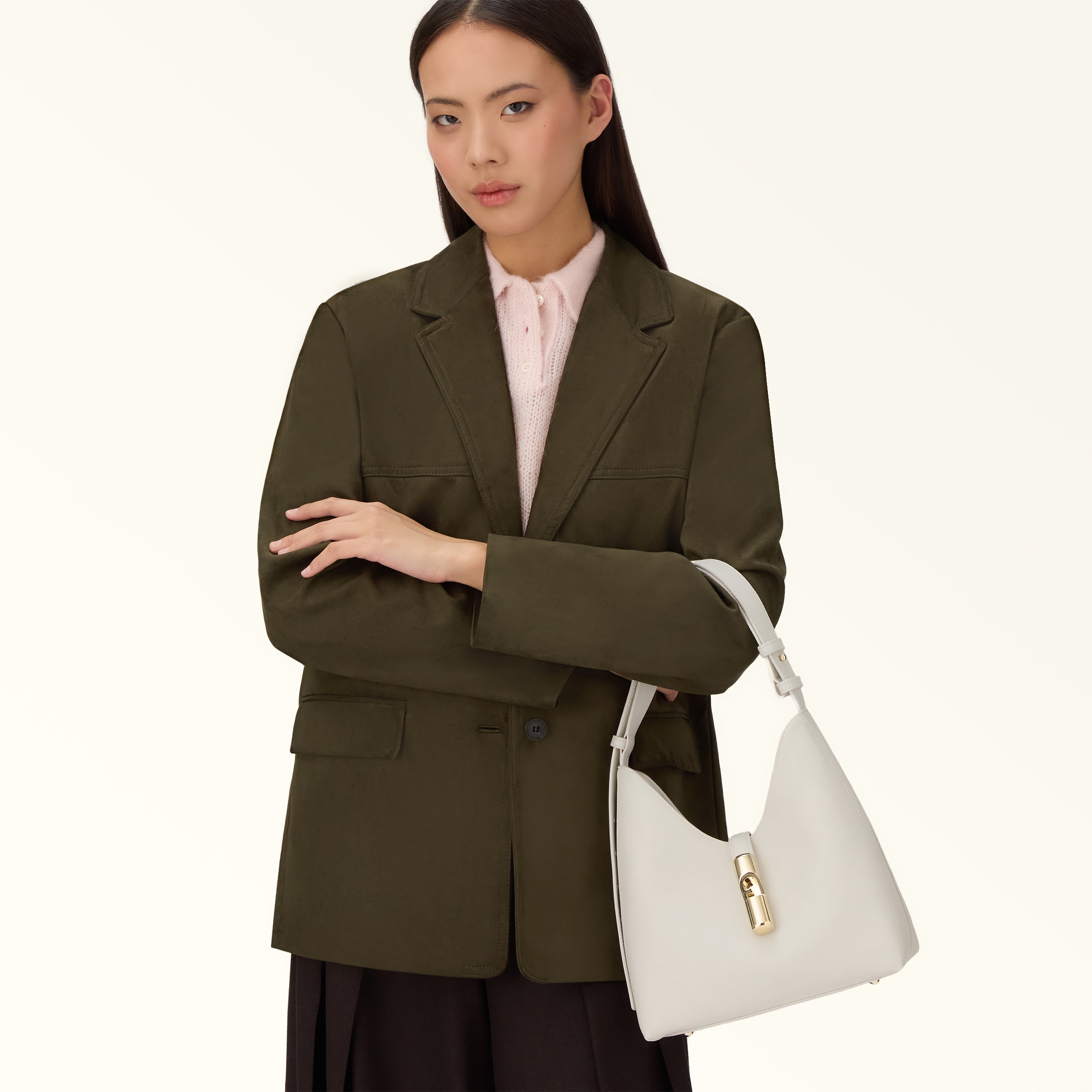 バッグ Furla Goccia Shoulder Bag Medium Shoulder Bag S PANNA Furla Goccia | Furla US