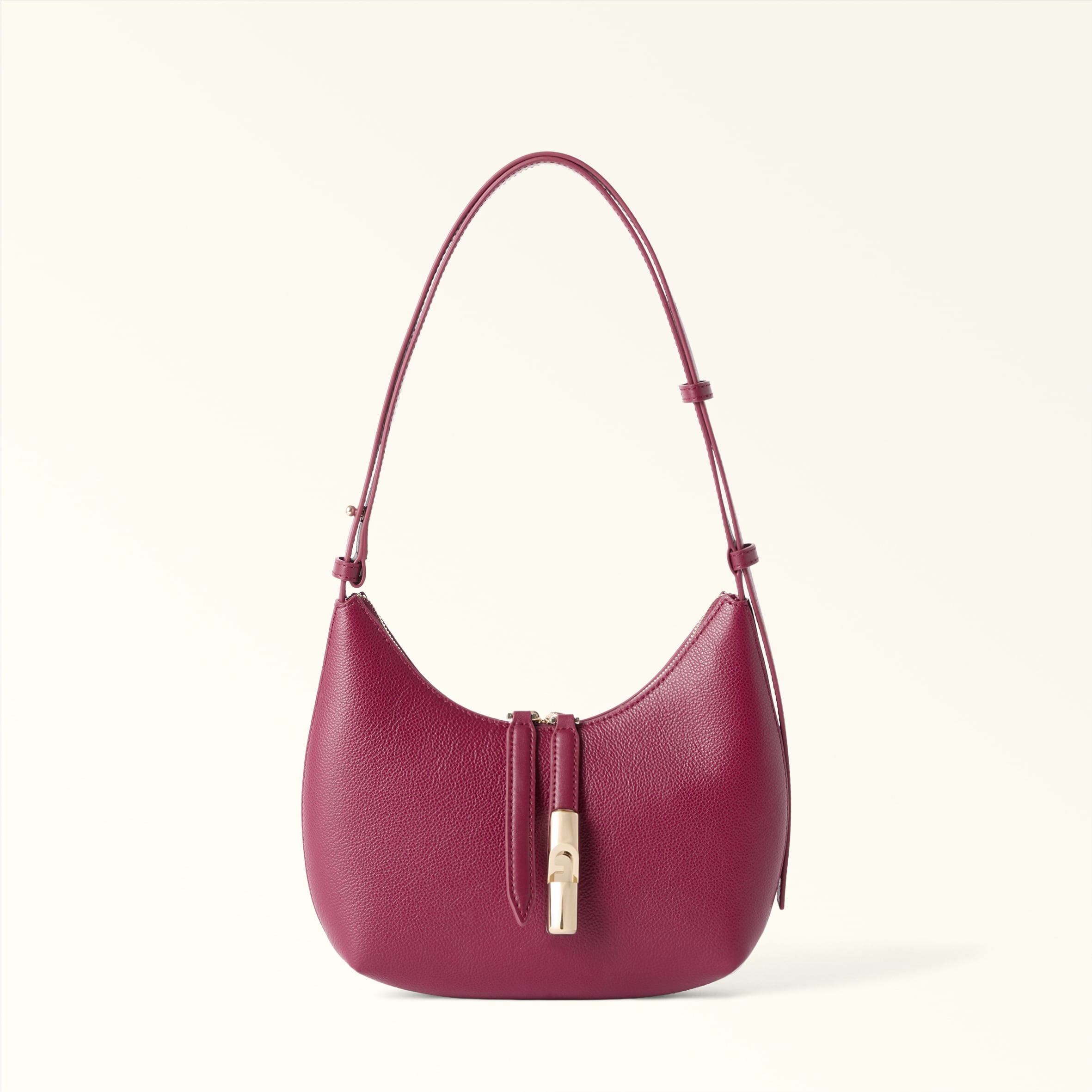 Furla Goccia Shoulder Bag S Rododendro Pink Night Calf Leather + Sidney Calf Leather Woman