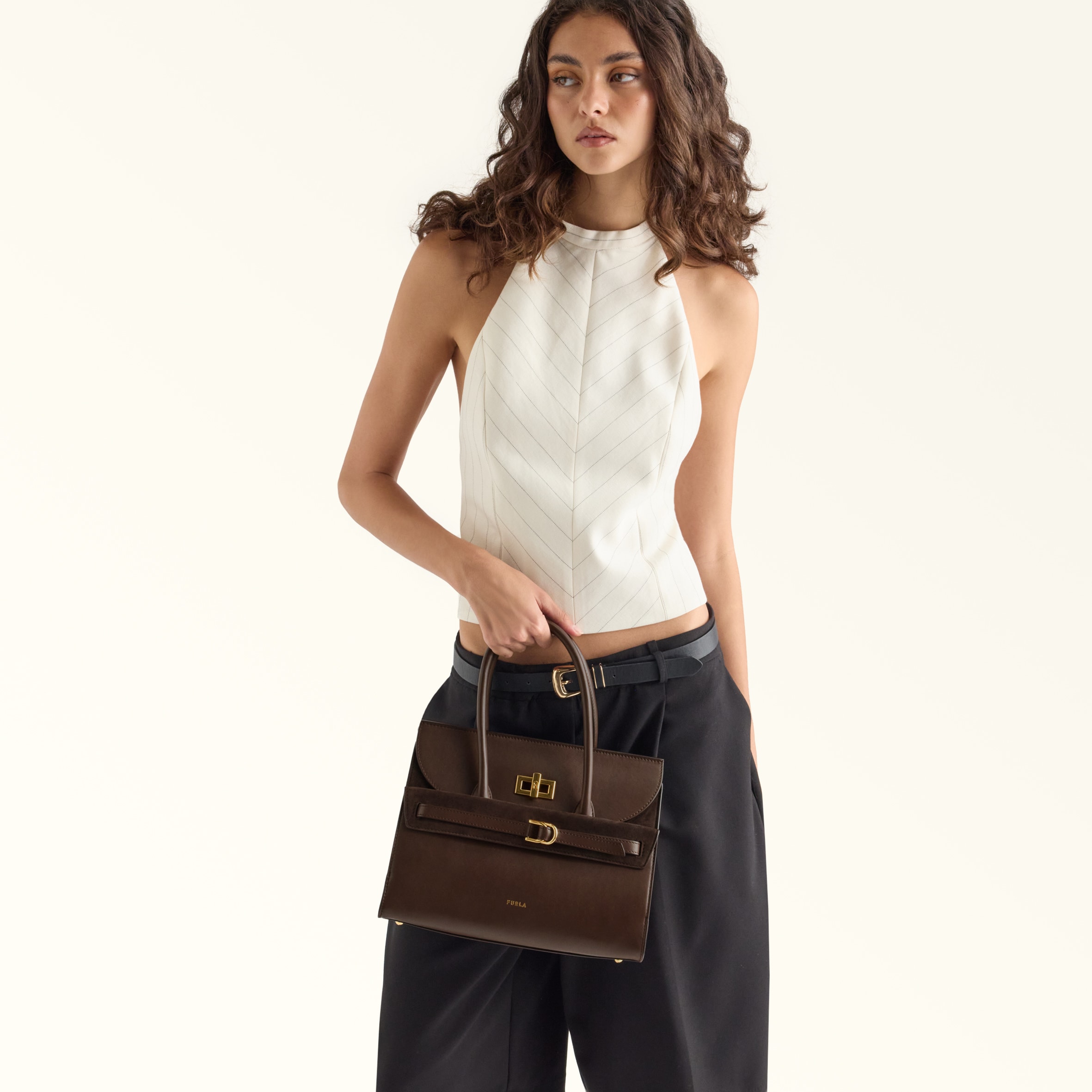 Top Handle M Espresso Furla Greta