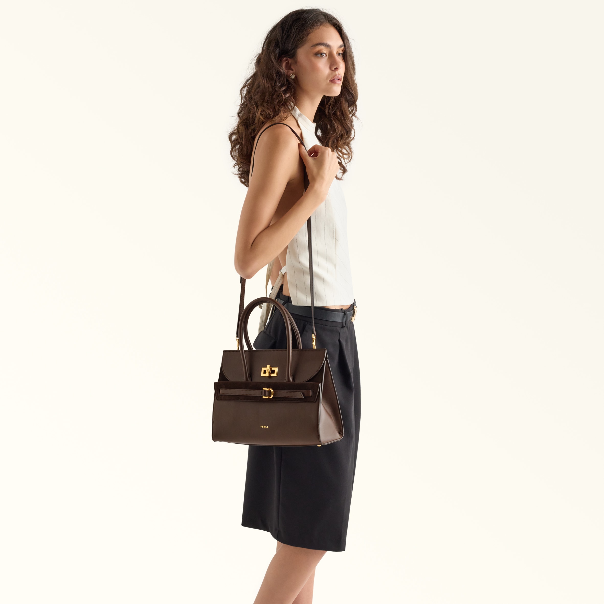Top Handle M Espresso Furla Greta