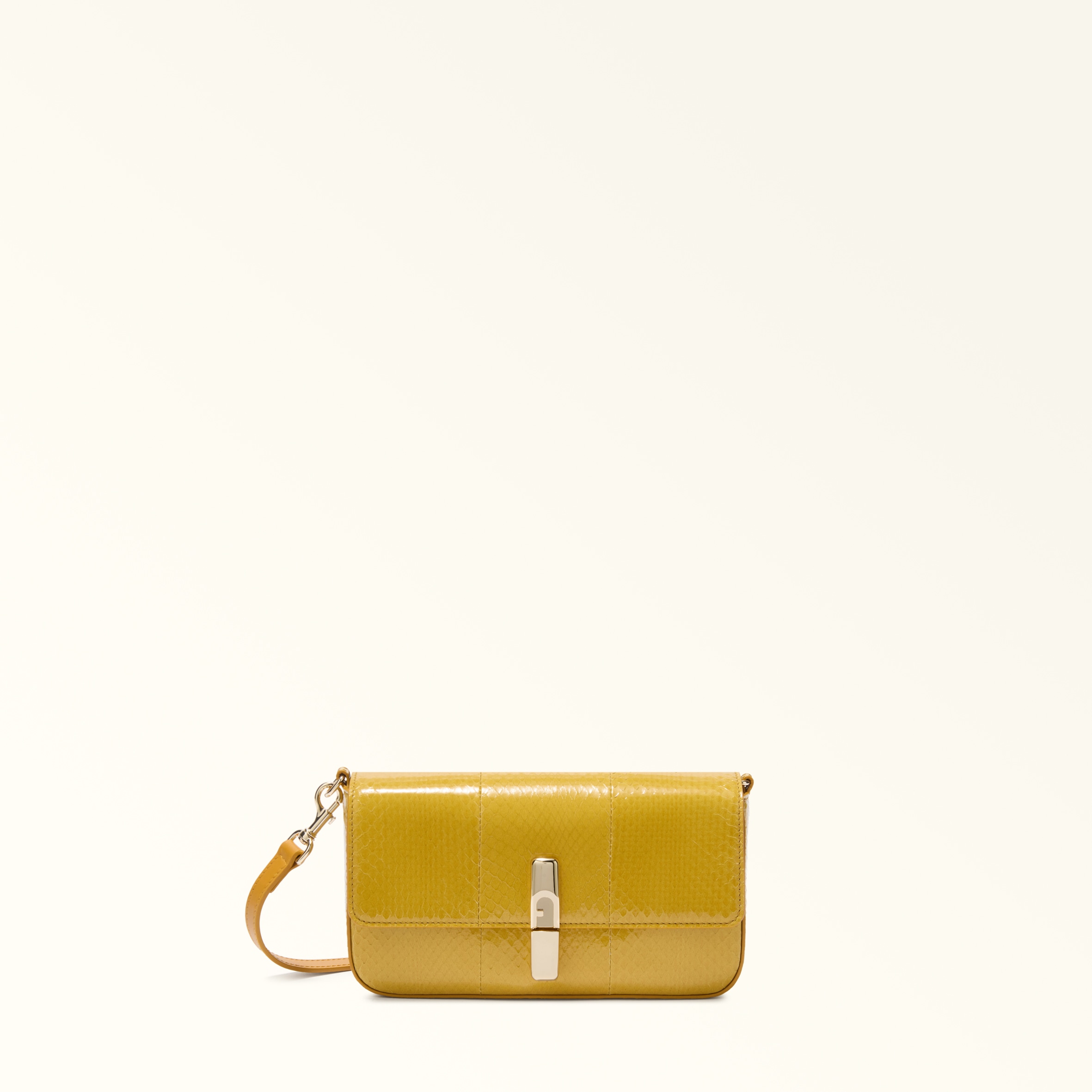 Furla Iride Crossbody Mini Toni Girasole Multicolour Watersnake Exotic Leather Woman