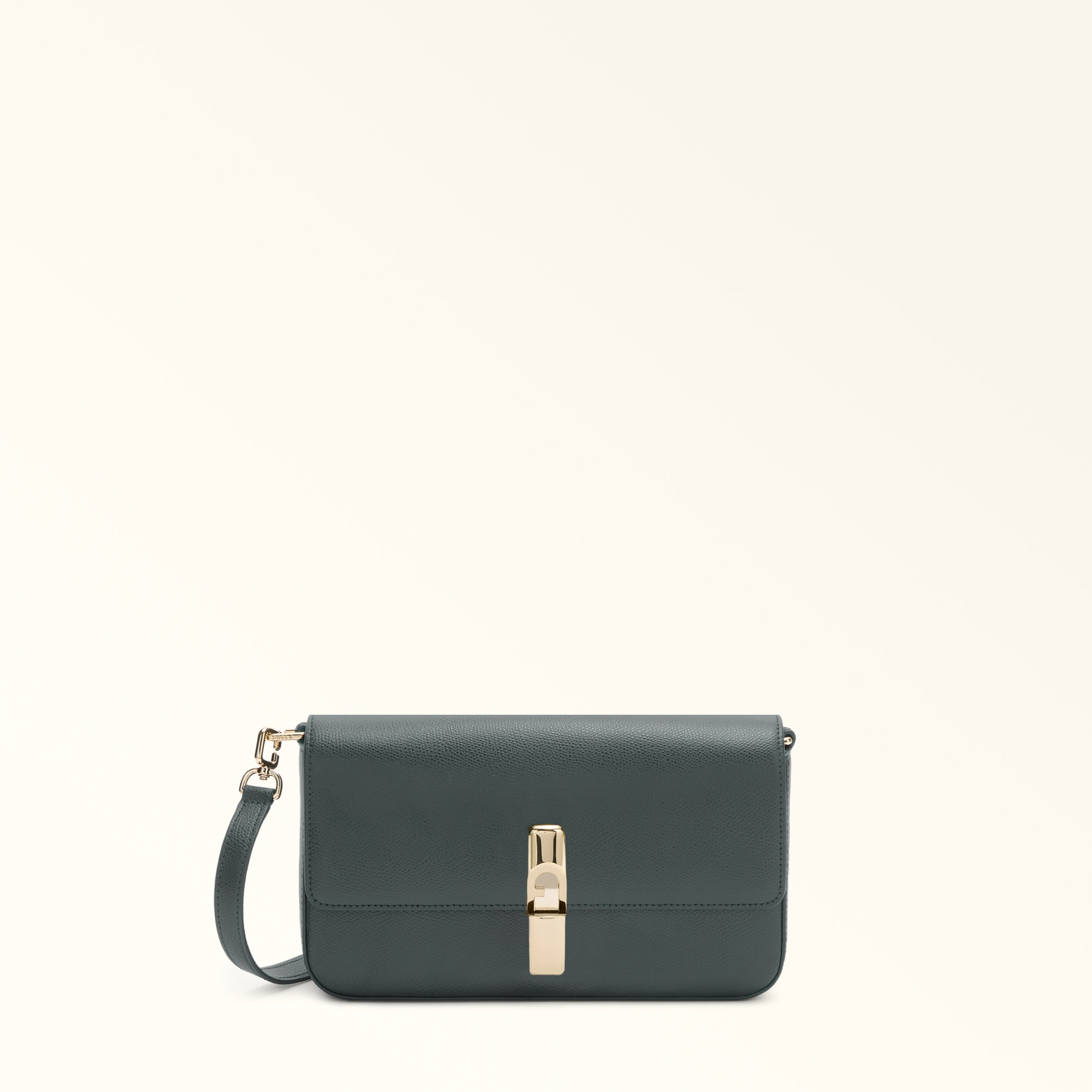 Furla Green Iride Crossbody S Deep Textured Leather Woman