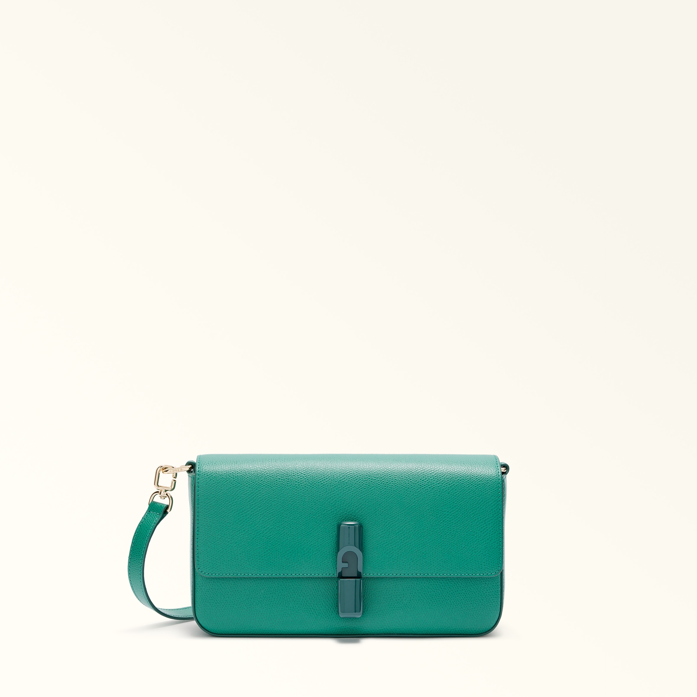 FURLA ショルダーバッグ レザー フラップ グリーン 極美品】FURLA MIMI  