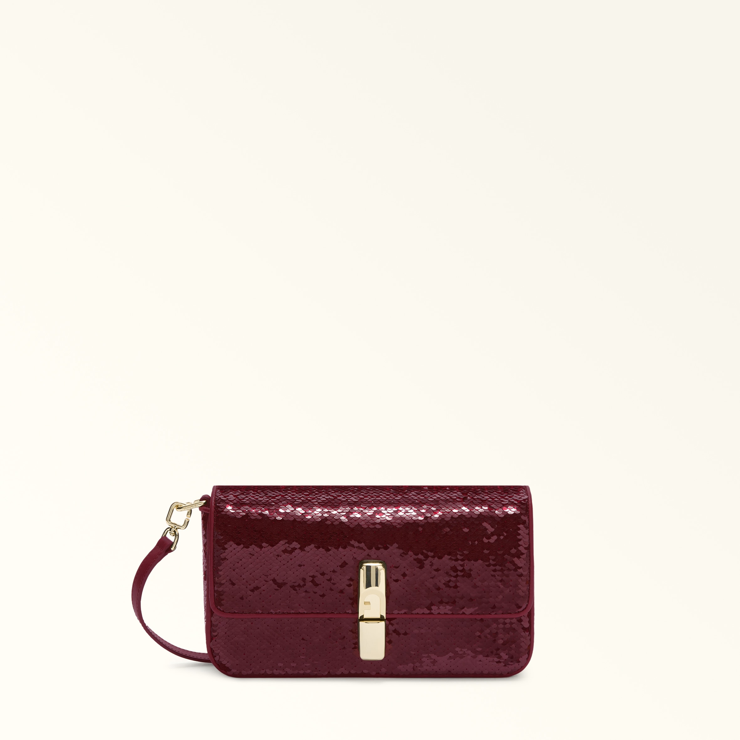 Furla Red Iride Crossbody S Ribes G Paillettes Fabric Woman