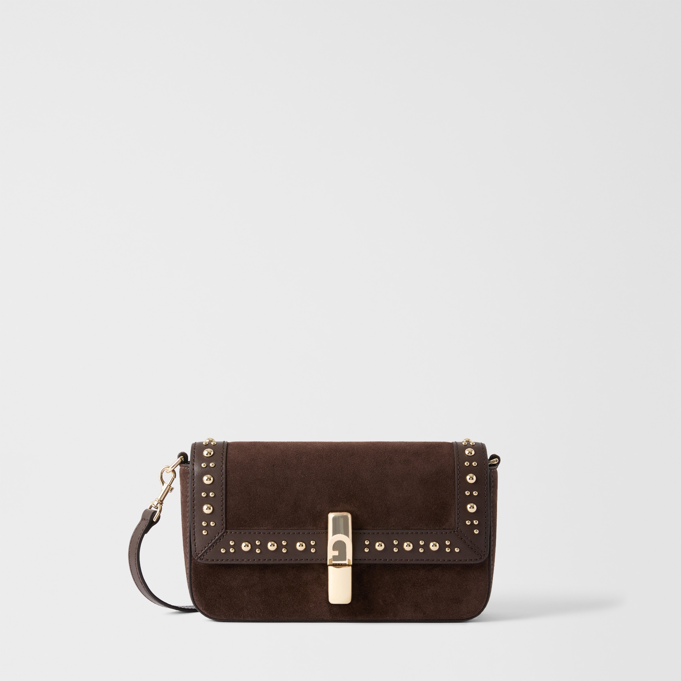 Furla Donna Marrone - Borsa A Spalla In Camoscio Con Borchie - Bags - One Size - Immagine 4