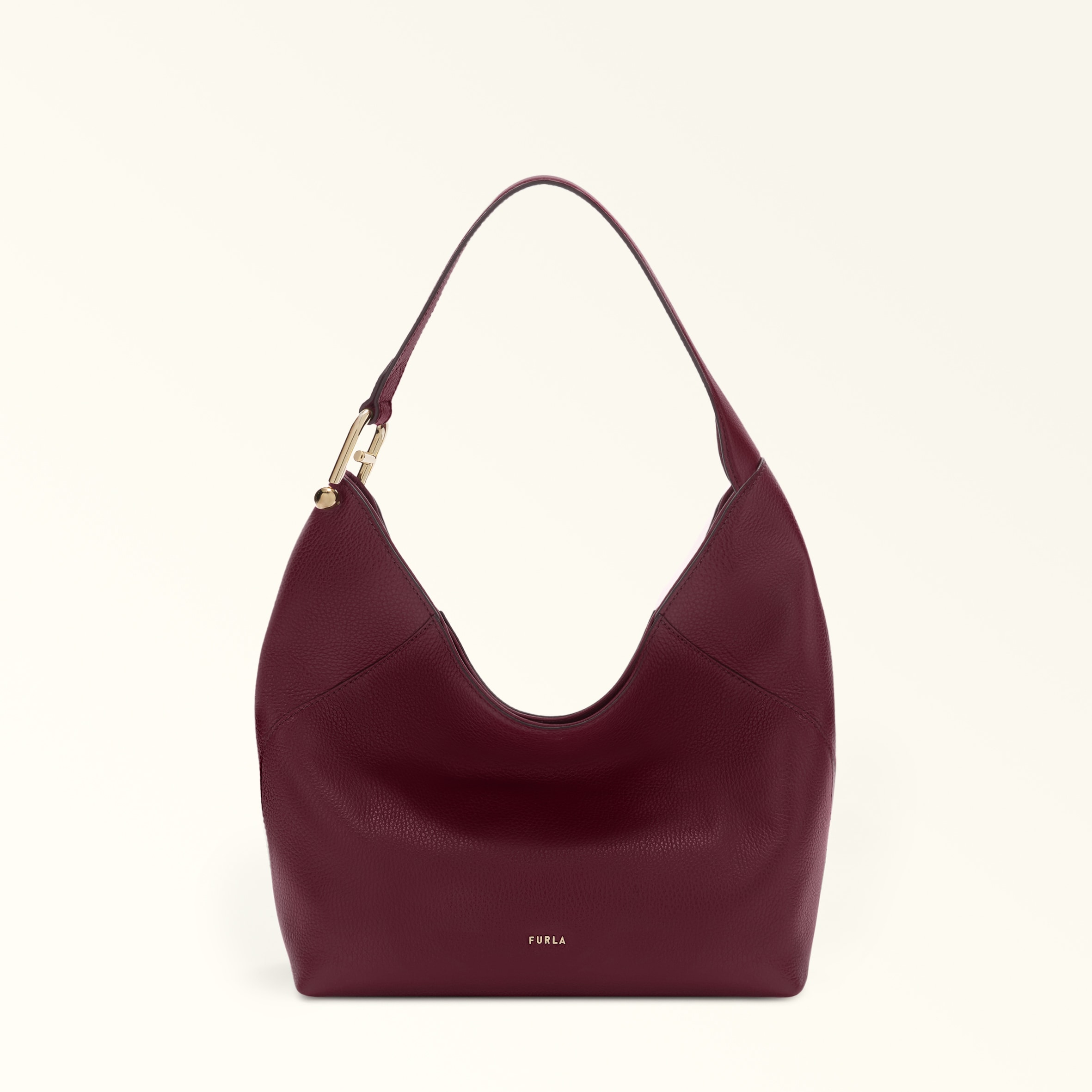 Furla Lara Borsa A Spalla M Ribes G Rosso Pelle Di Vitello Granata Donna In Red