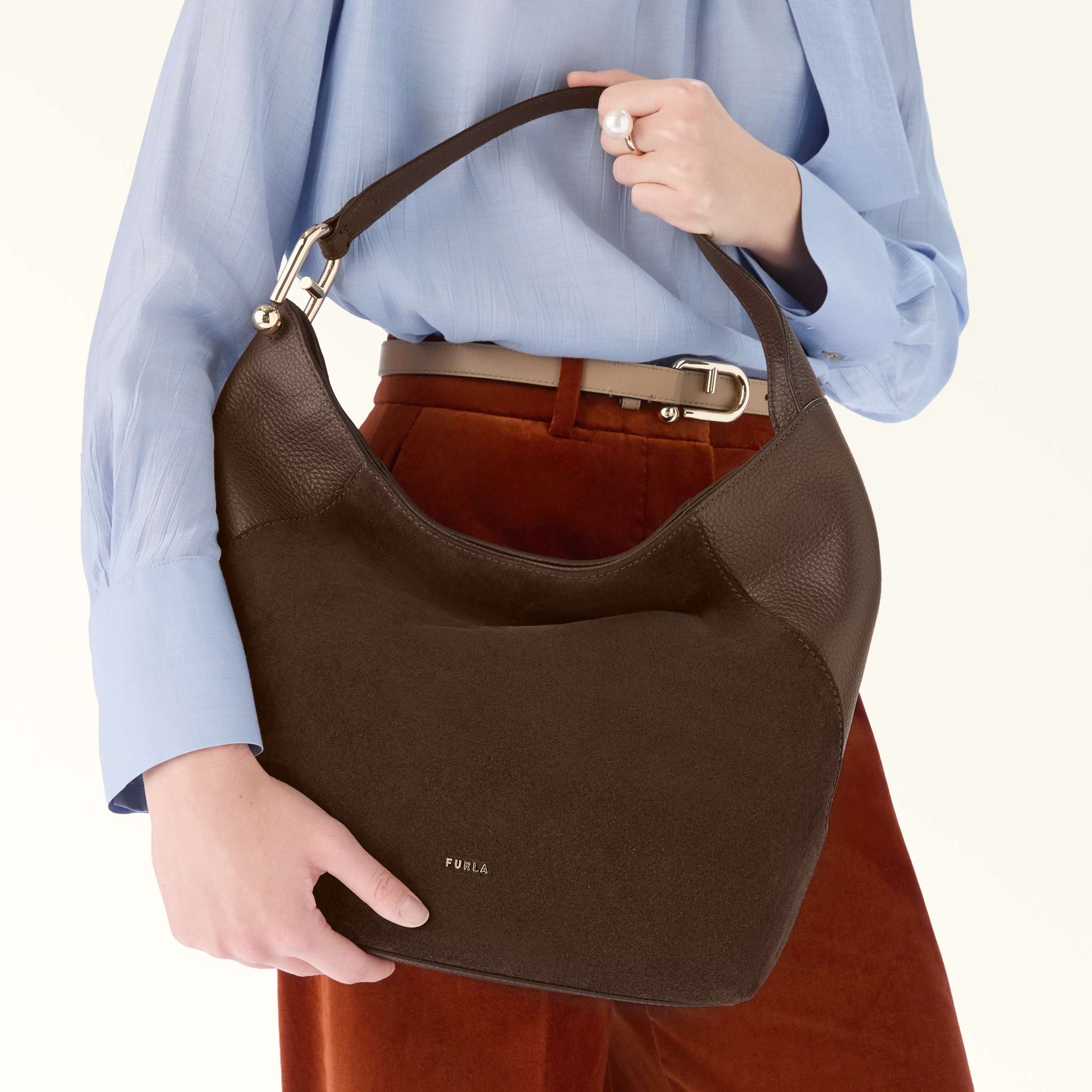 Shoulder Bag M TONI ESPRESSO Furla Lara | Furla US