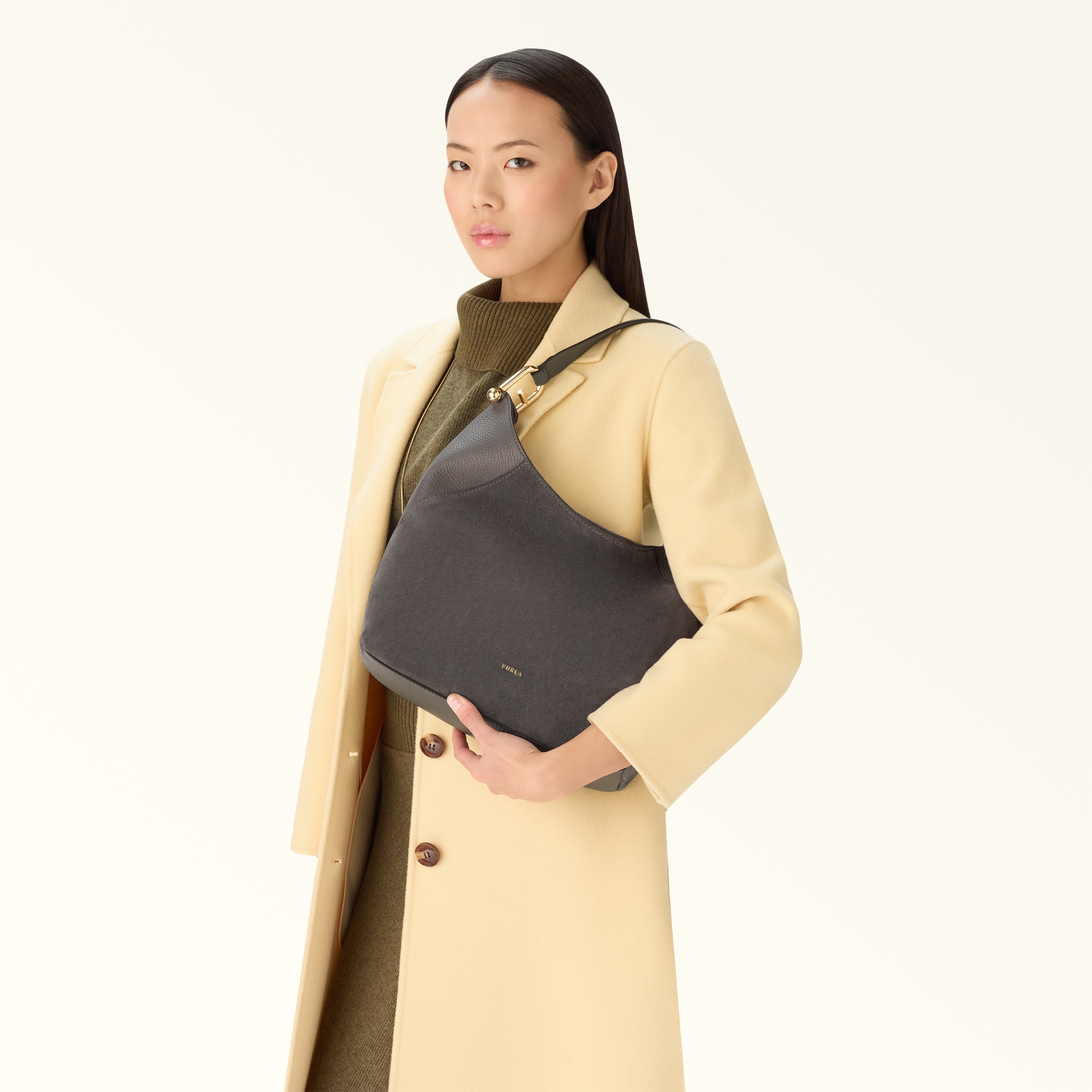 Shoulder Bag M TONI URBAN GRAY Furla Lara | Furla